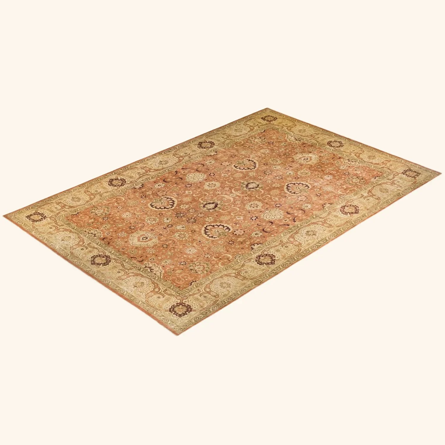 Orange Traditional Wool Rug - 11'10" x 17'10" - Image 8