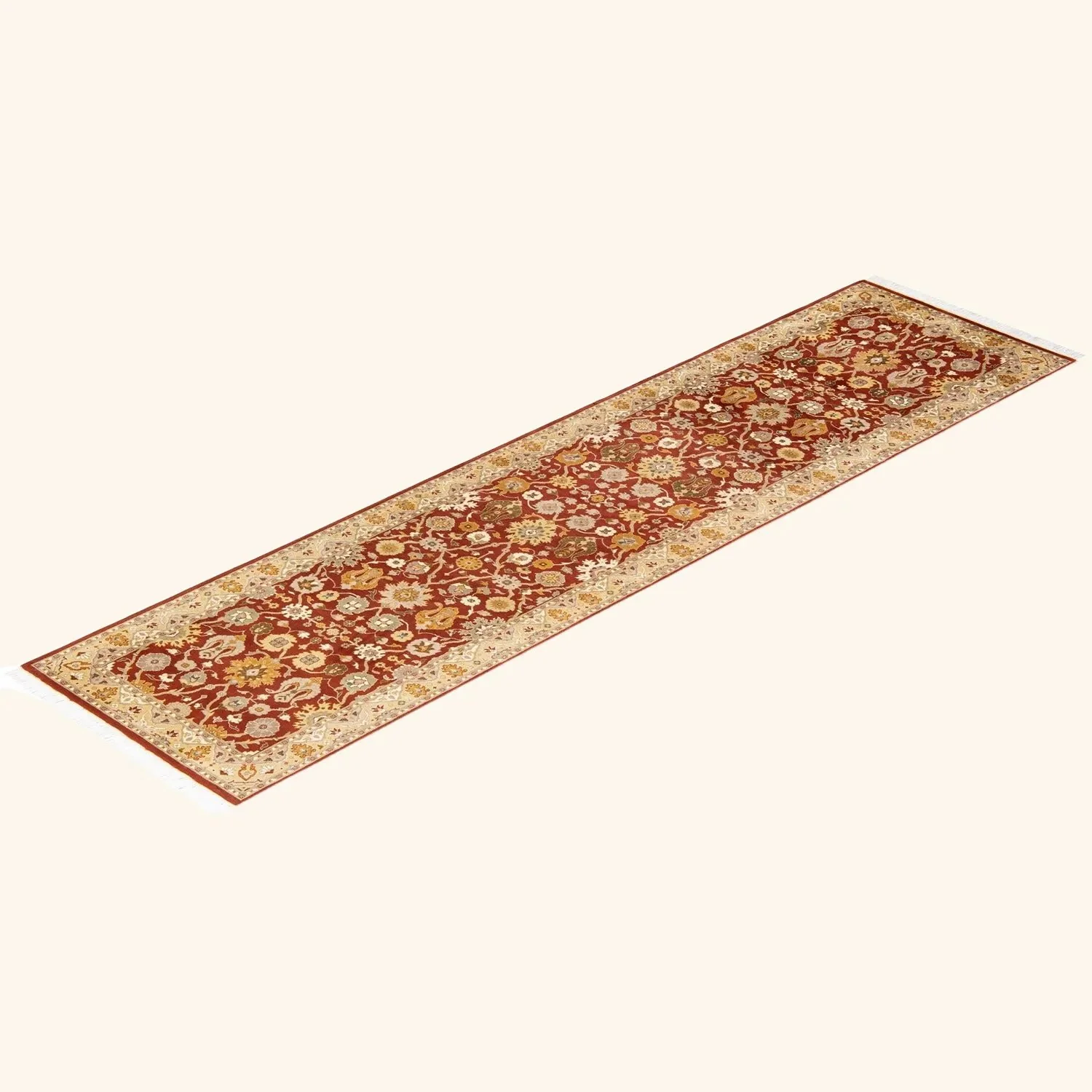 Red Traditional Wool Runner - 2'6" x 10'2" - Image 8
