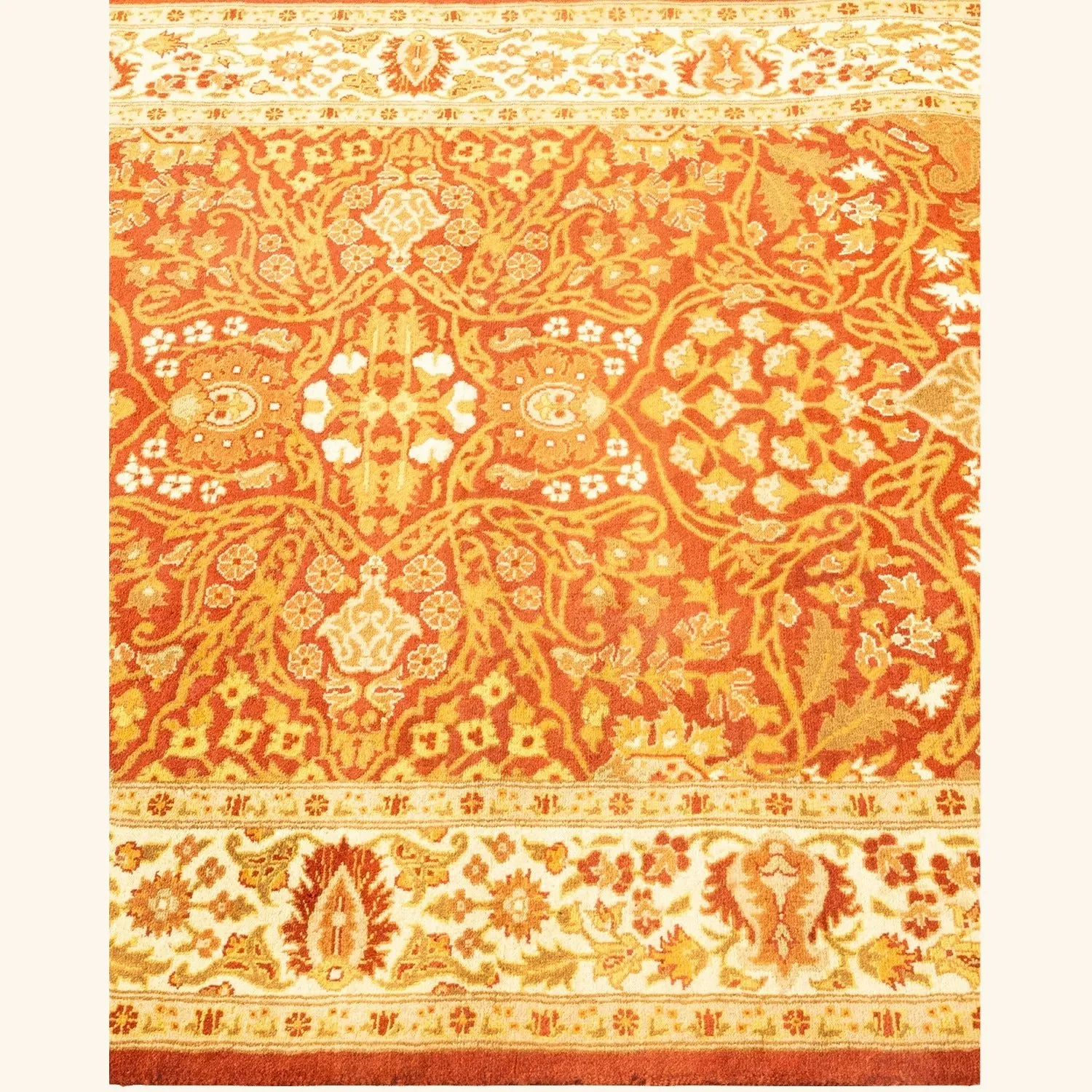 Orange Traditional Wool Runner - 3'1" x 12'5" - Image 4