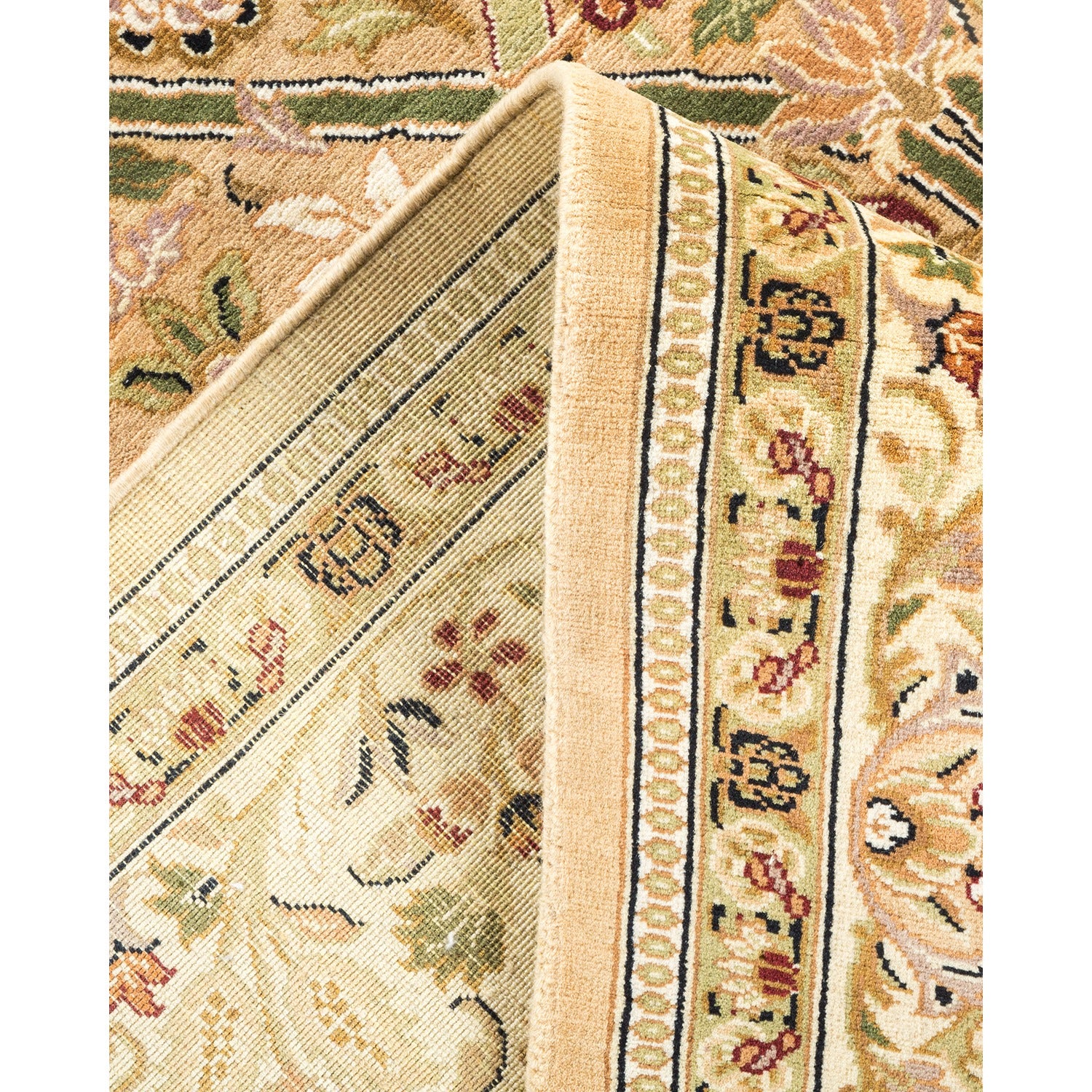 Beige Traditional Wool Rug - 6' x 6'2" - Image 6