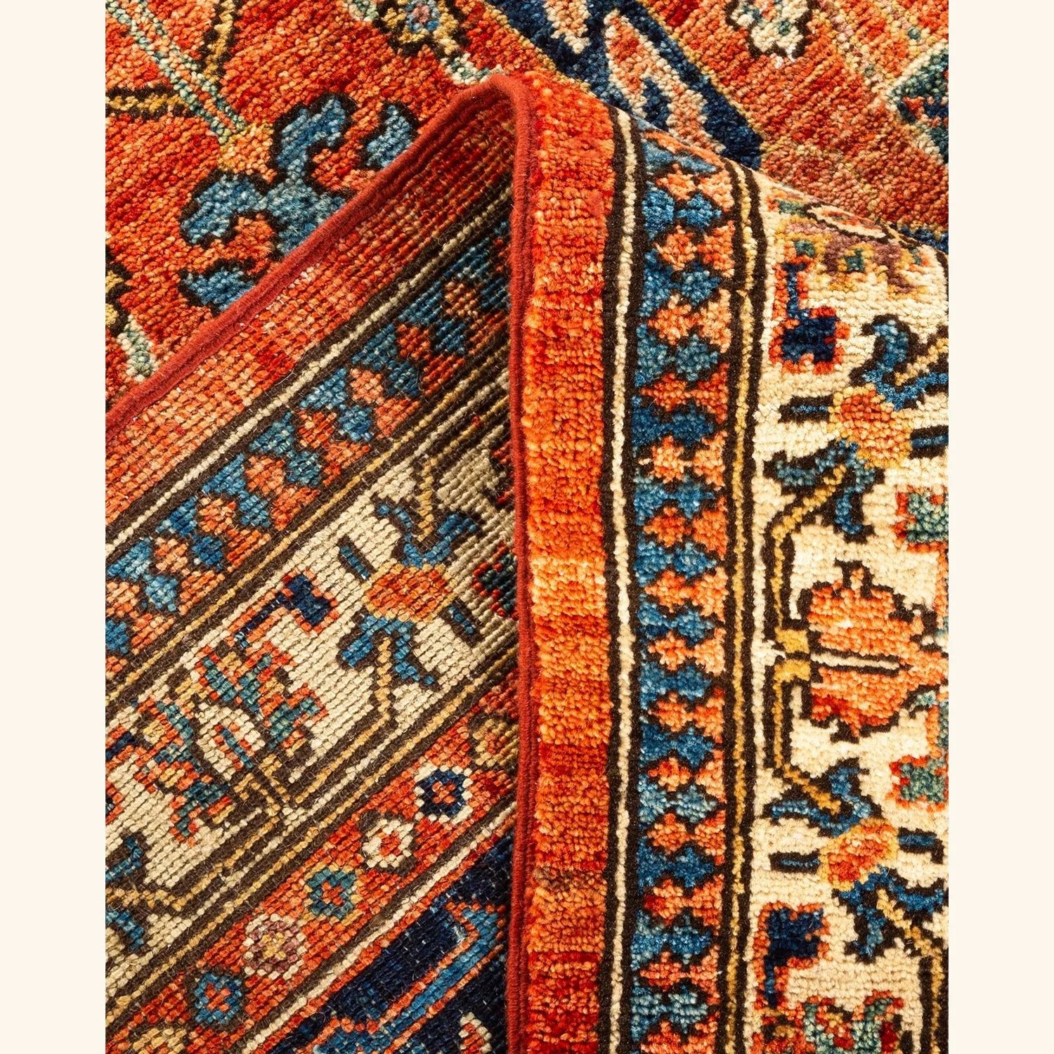 Red Traditional Wool Rug - 10' x 13'5" - Image 6