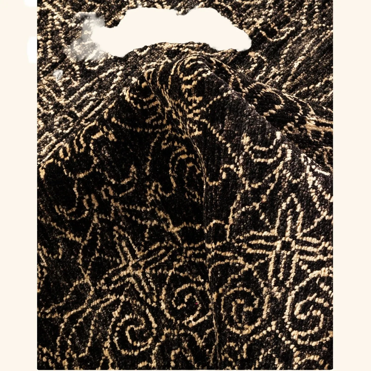 Black Transitional Wool Rug - 8'1" x 10'2" - Image 7