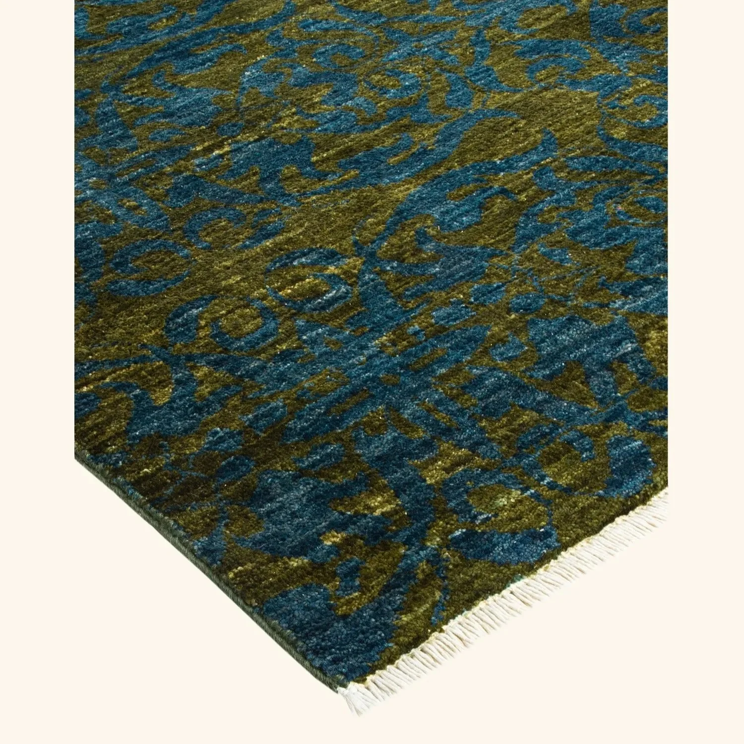 Green Transitional Wool Rug - 9'10" x 14'4" - Image 2