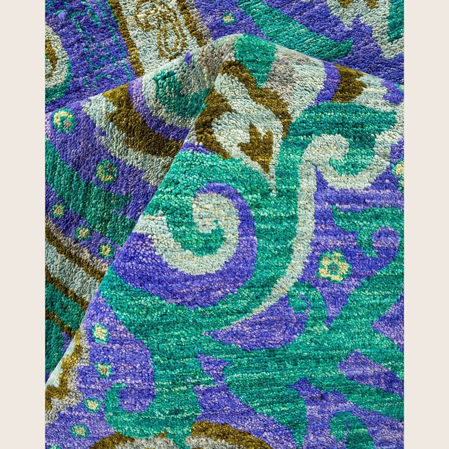 Blue Transitional Wool Rug - 11'10" x 15'3" - Image 4