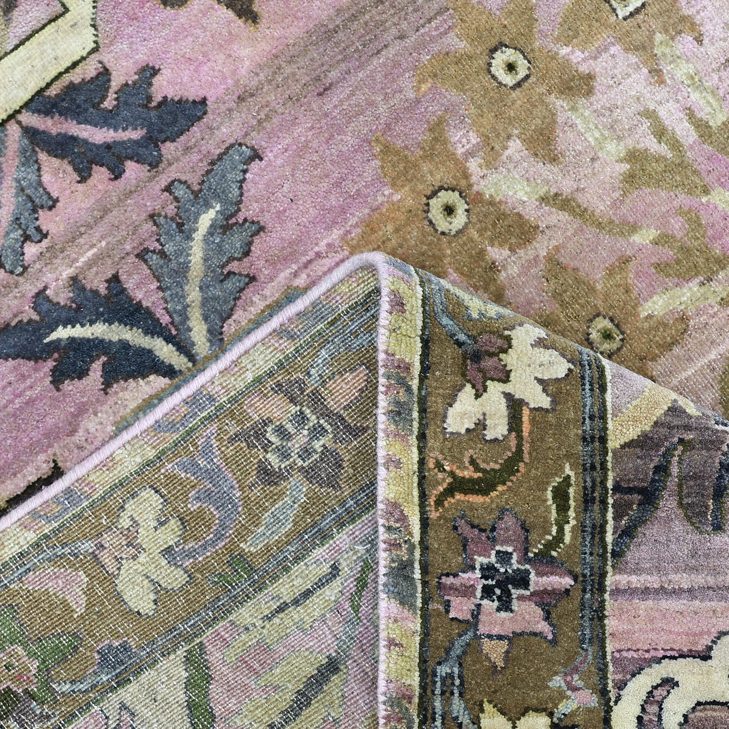 Dusty Pink Alchemy Traditional Wool Rug - 6'2" x 9'4" - Image 6