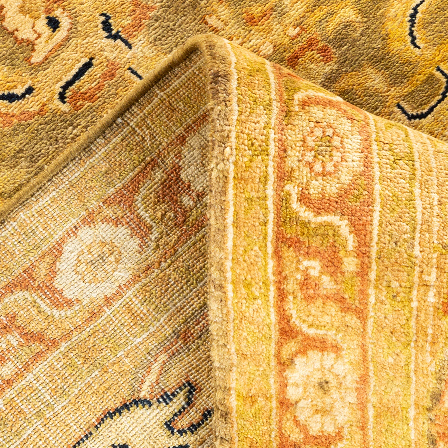 Green Traditional Wool Rug - 8' x 10'3" - Image 7