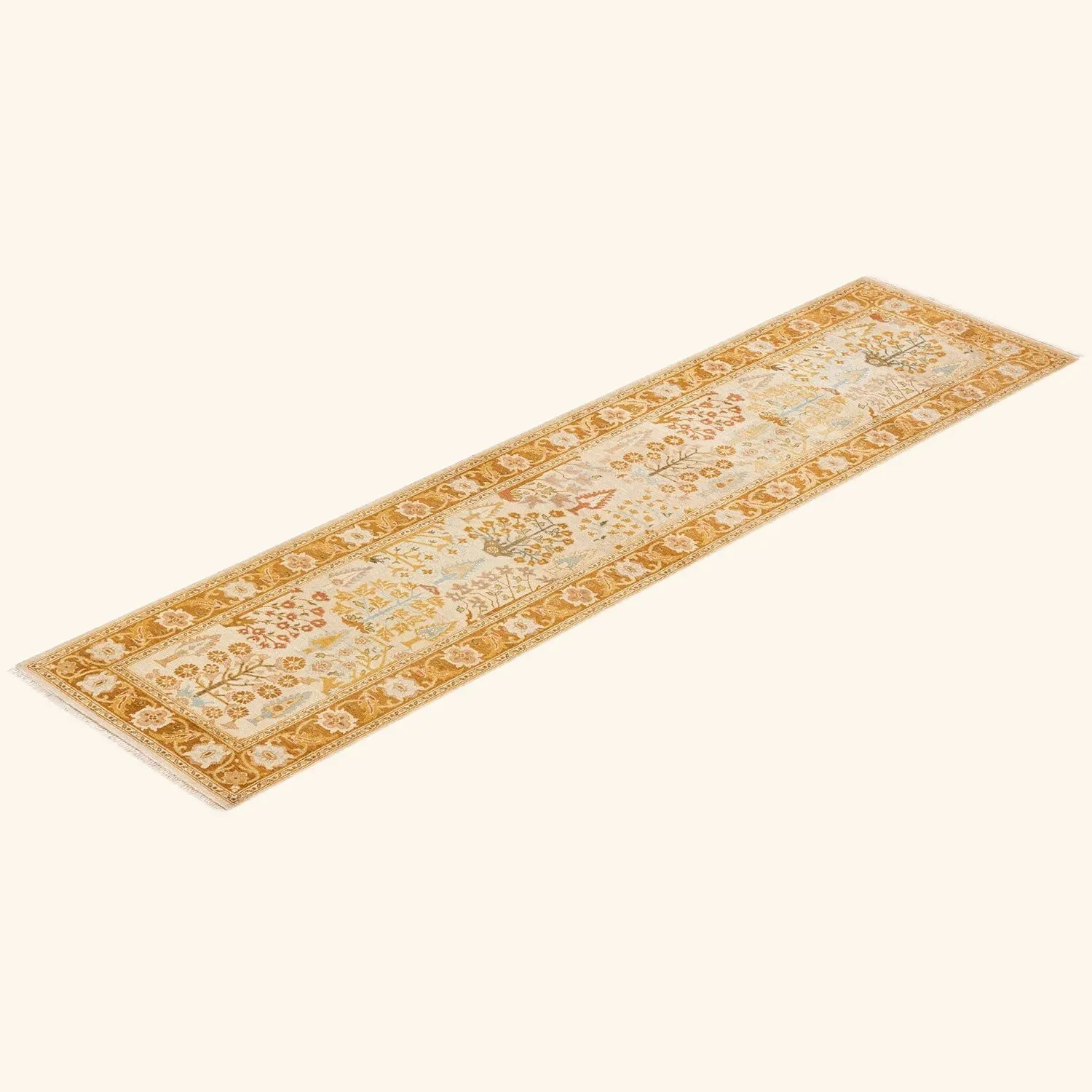 Ivory Traditional Wool Runner - 2'7" x 10'2" - Image 3