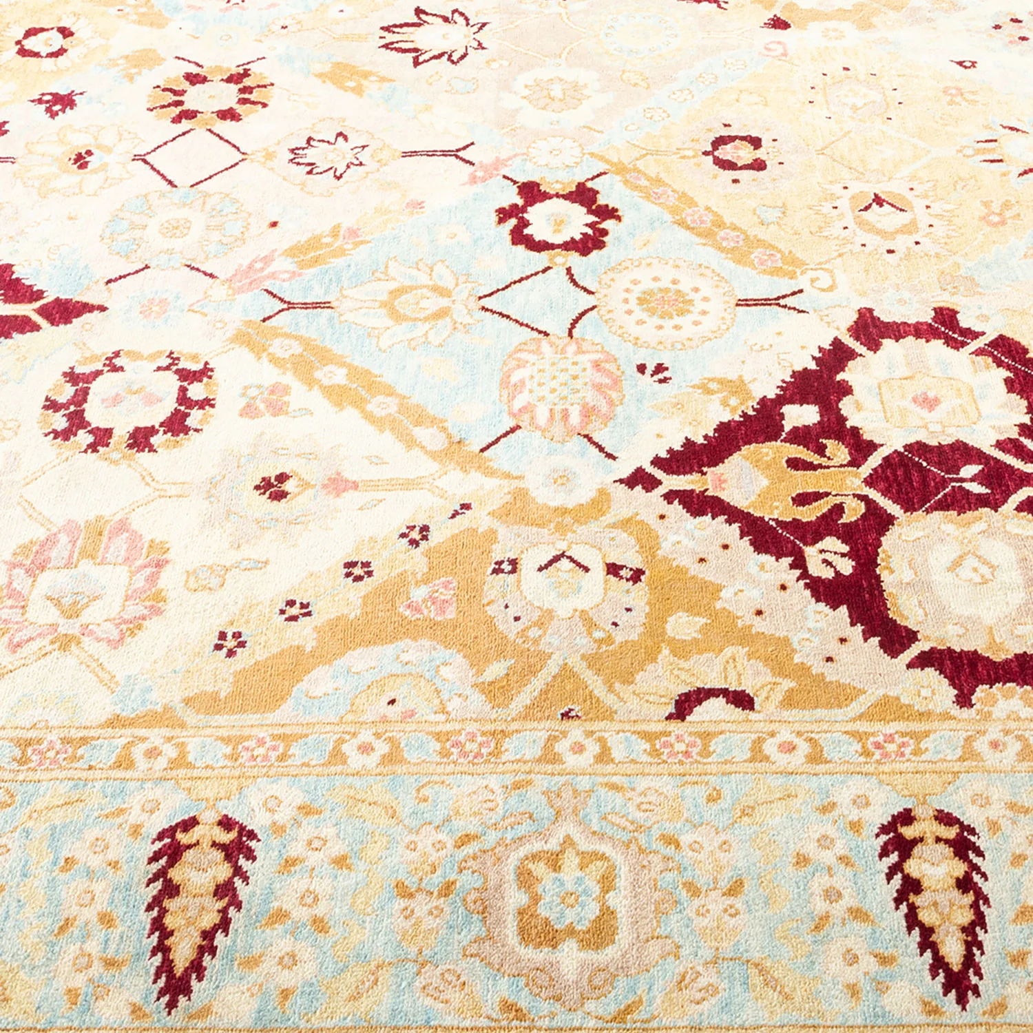 Multicolored Traditional Wool Rug - 6'2" x 8'10" - Image 5
