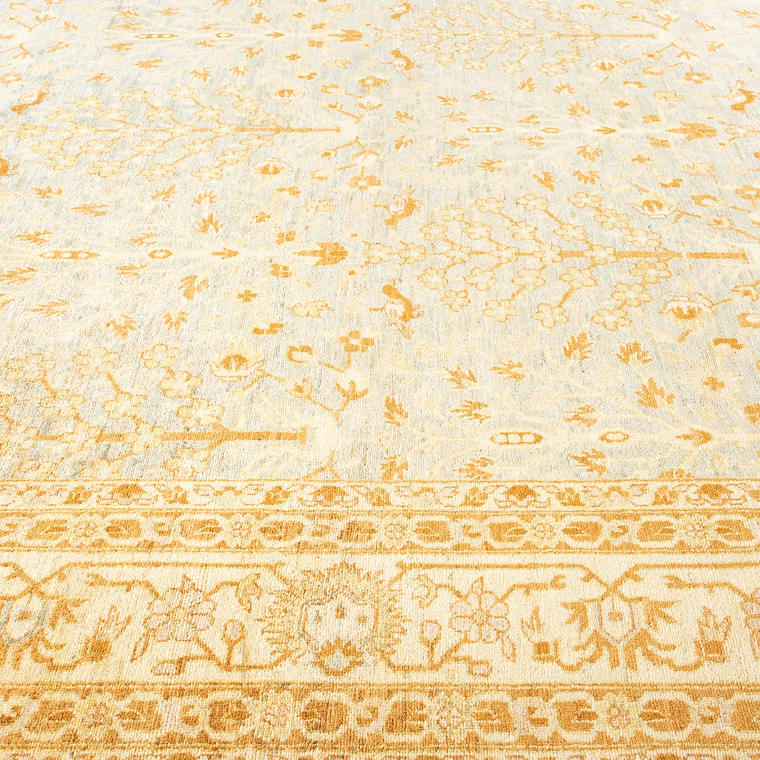 Blue Traditional Wool Rug - 9'1" x 12'1" - Image 4