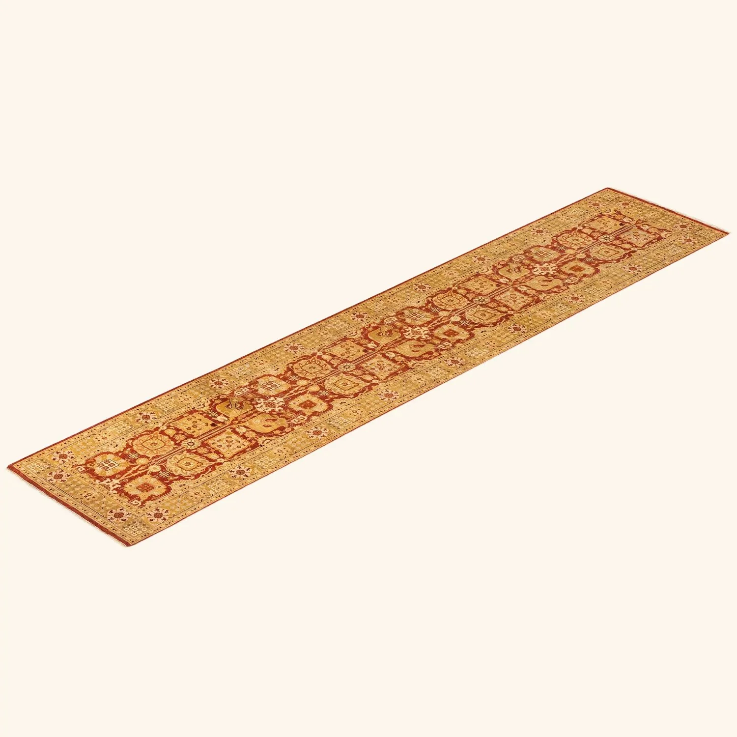 Red Transitional Wool Runner - 2'7" x 12'3" - Image 3