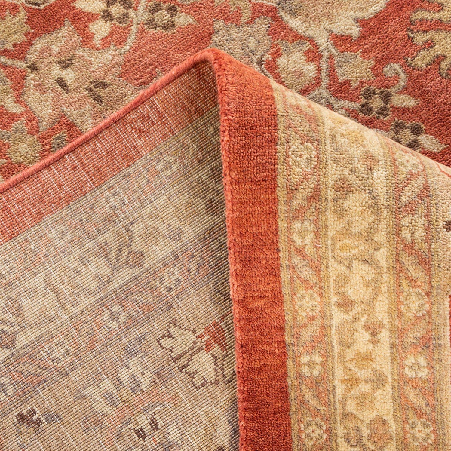 Red Traditional Wool Rug - 10' x 14'3" - Image 7