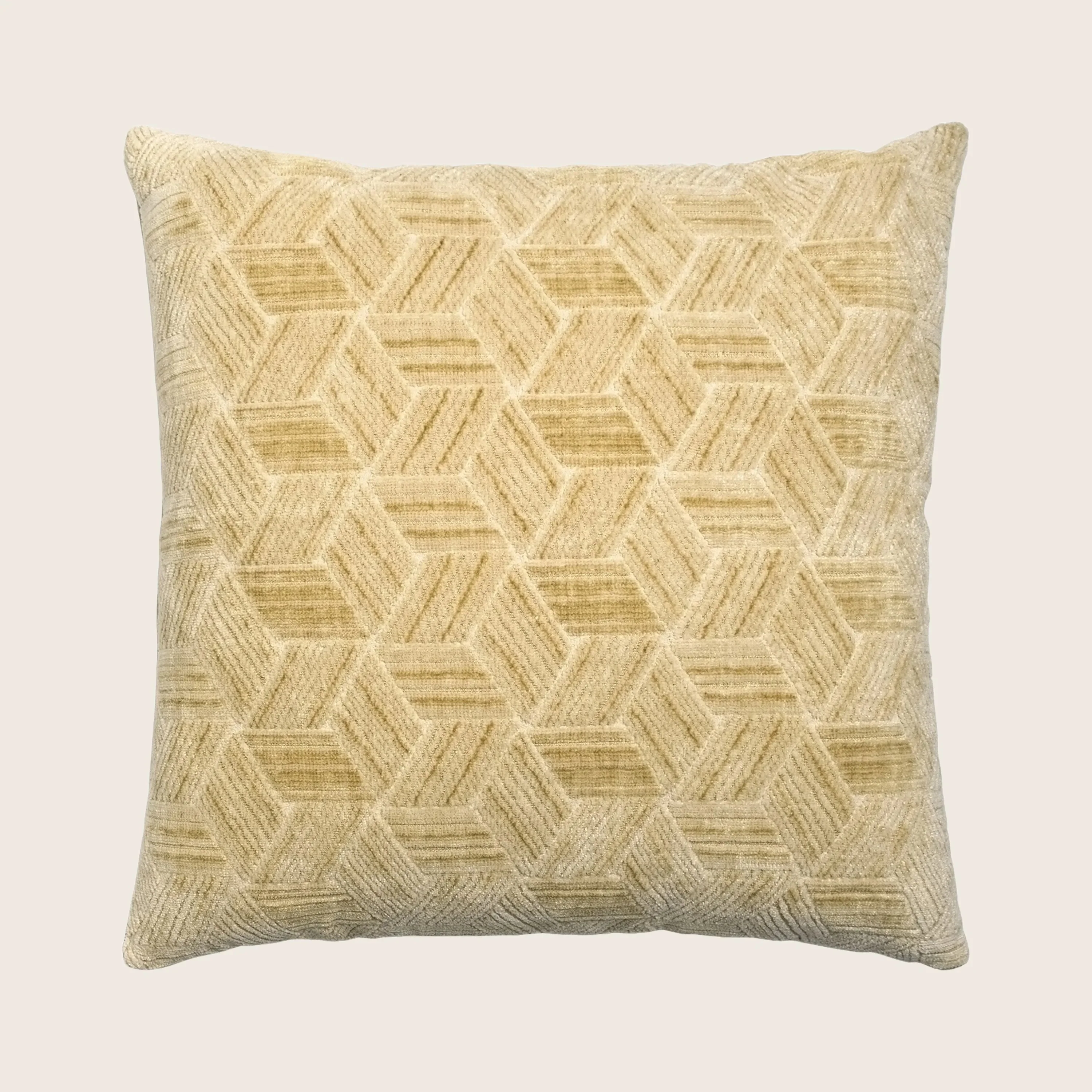 Entwined Woven Jacquard Pillow Gold