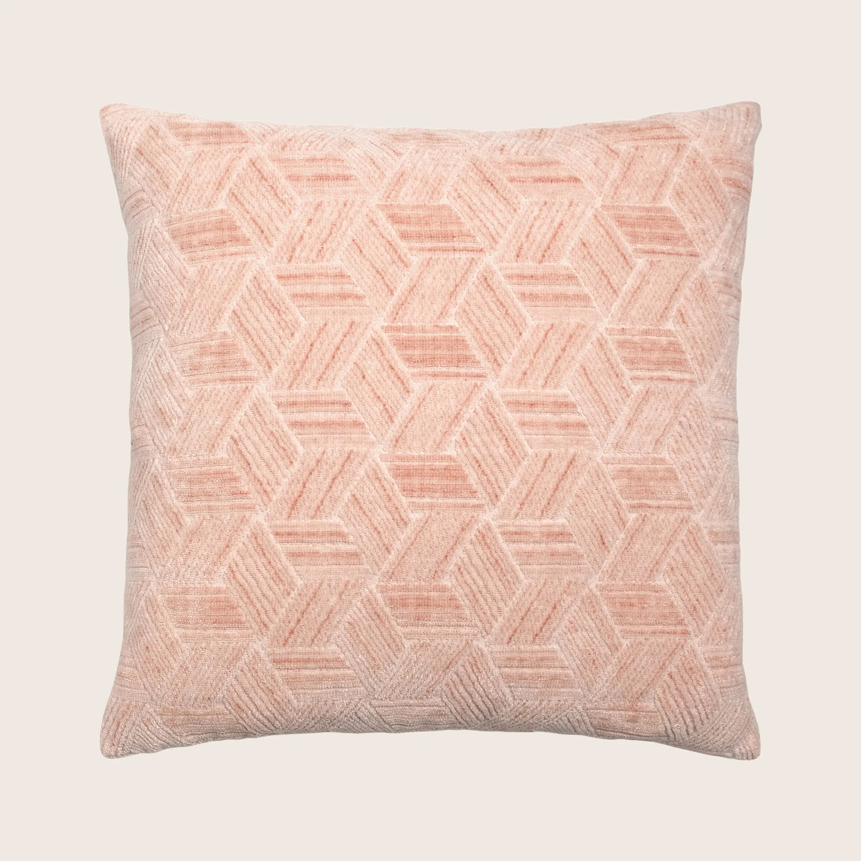 Entwined Woven Jacquard Pillow Peach
