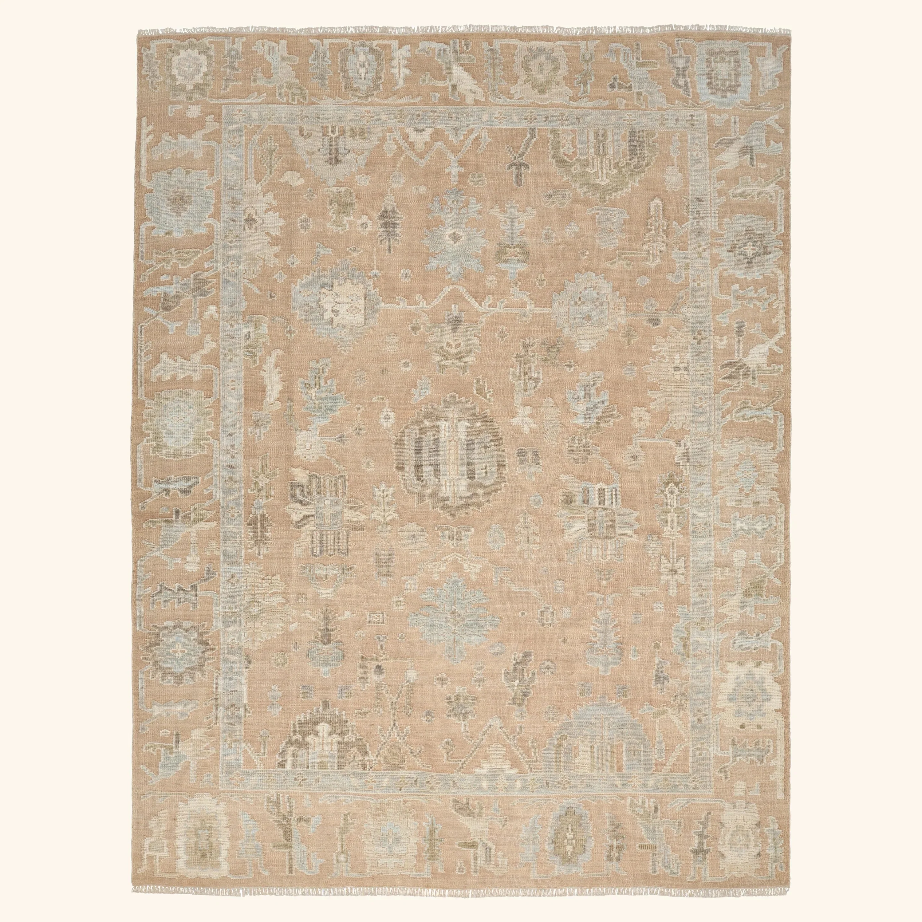 Dusty Mauve Essentials Wool Cotton Blend Rug - Image 2
