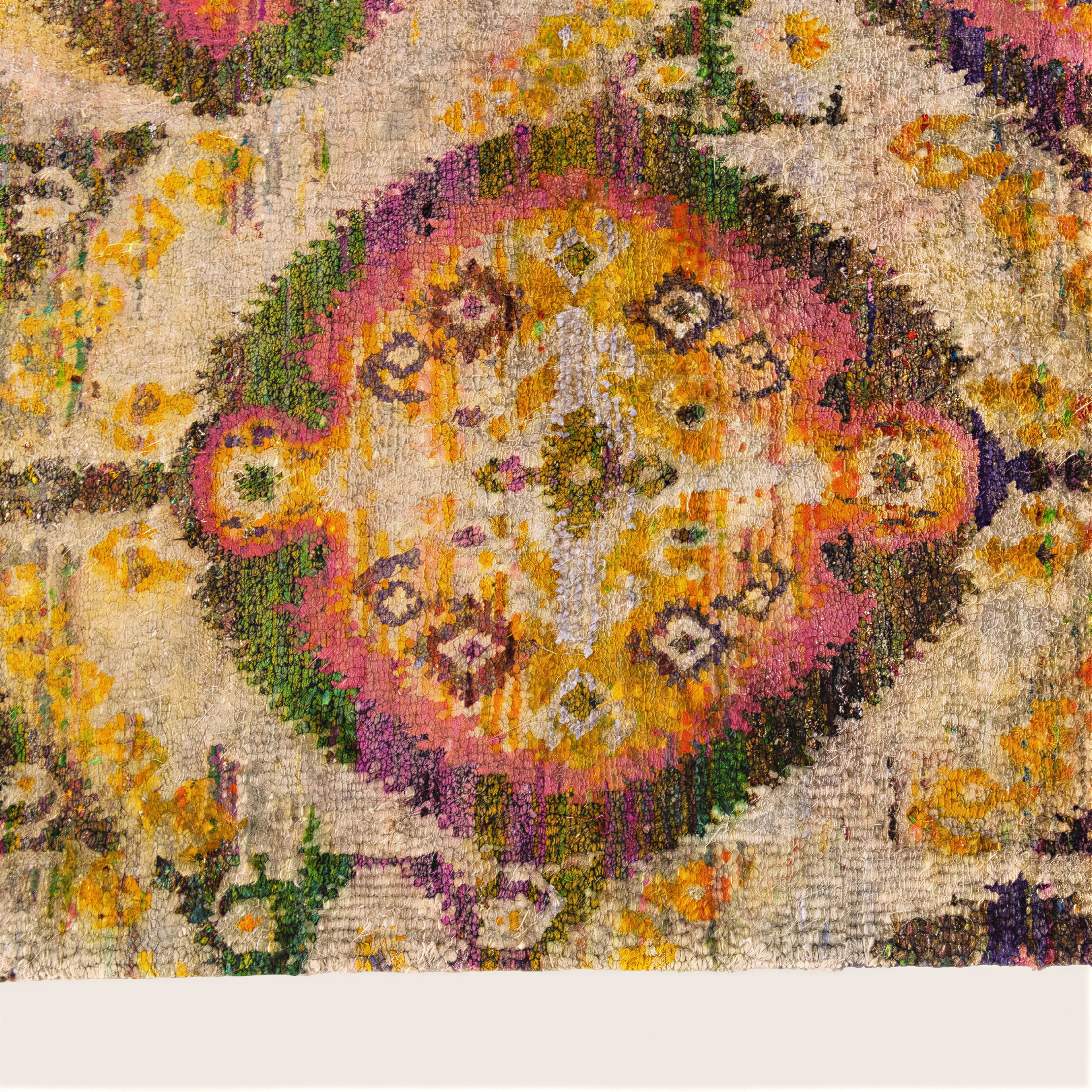 Orange Alchemy & Gold Transitional Wool Silk Blend Rug - 12'11" x 15'11" - Image 6