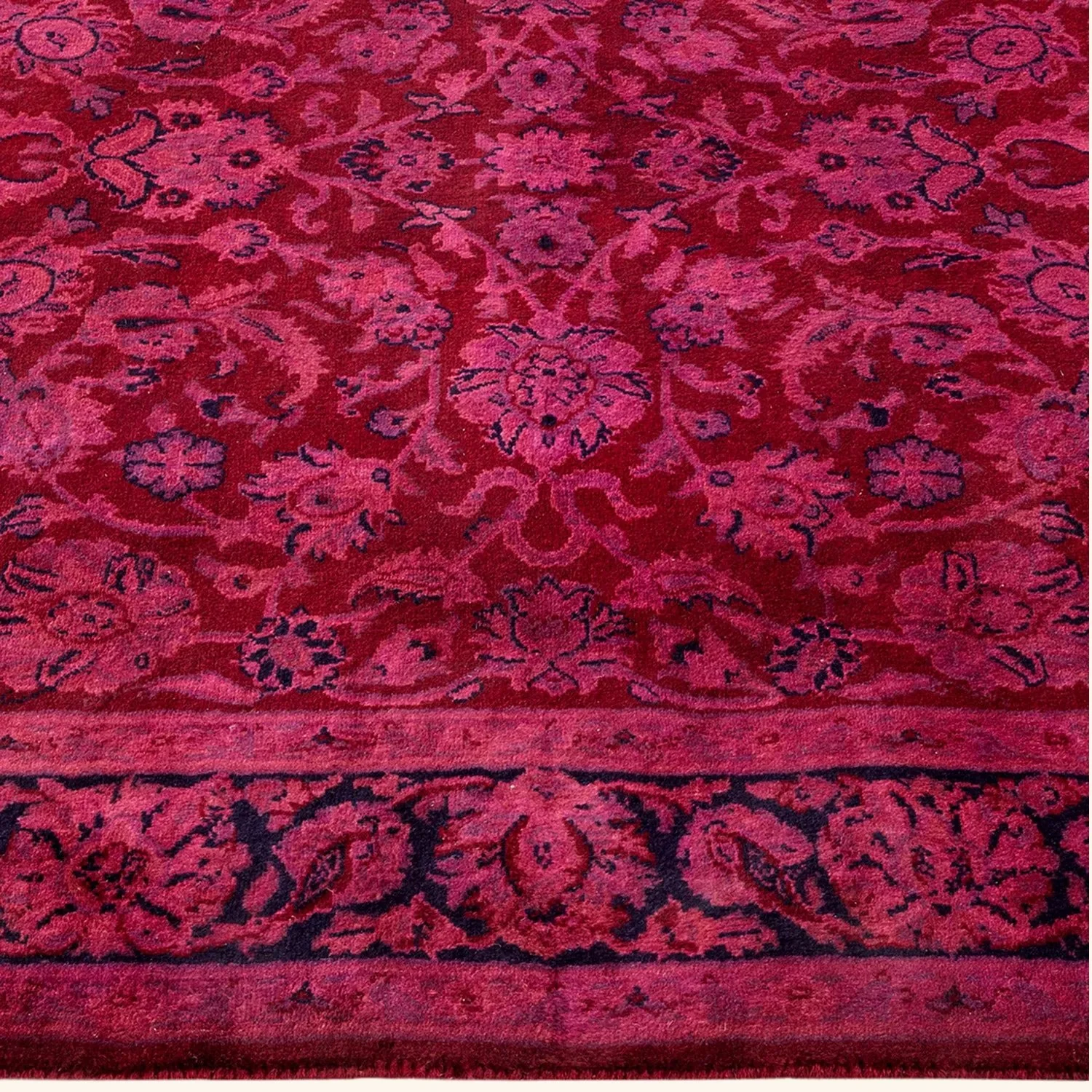 Purple Transitional Wool Rug - 4'2" x 6'7" - Image 4