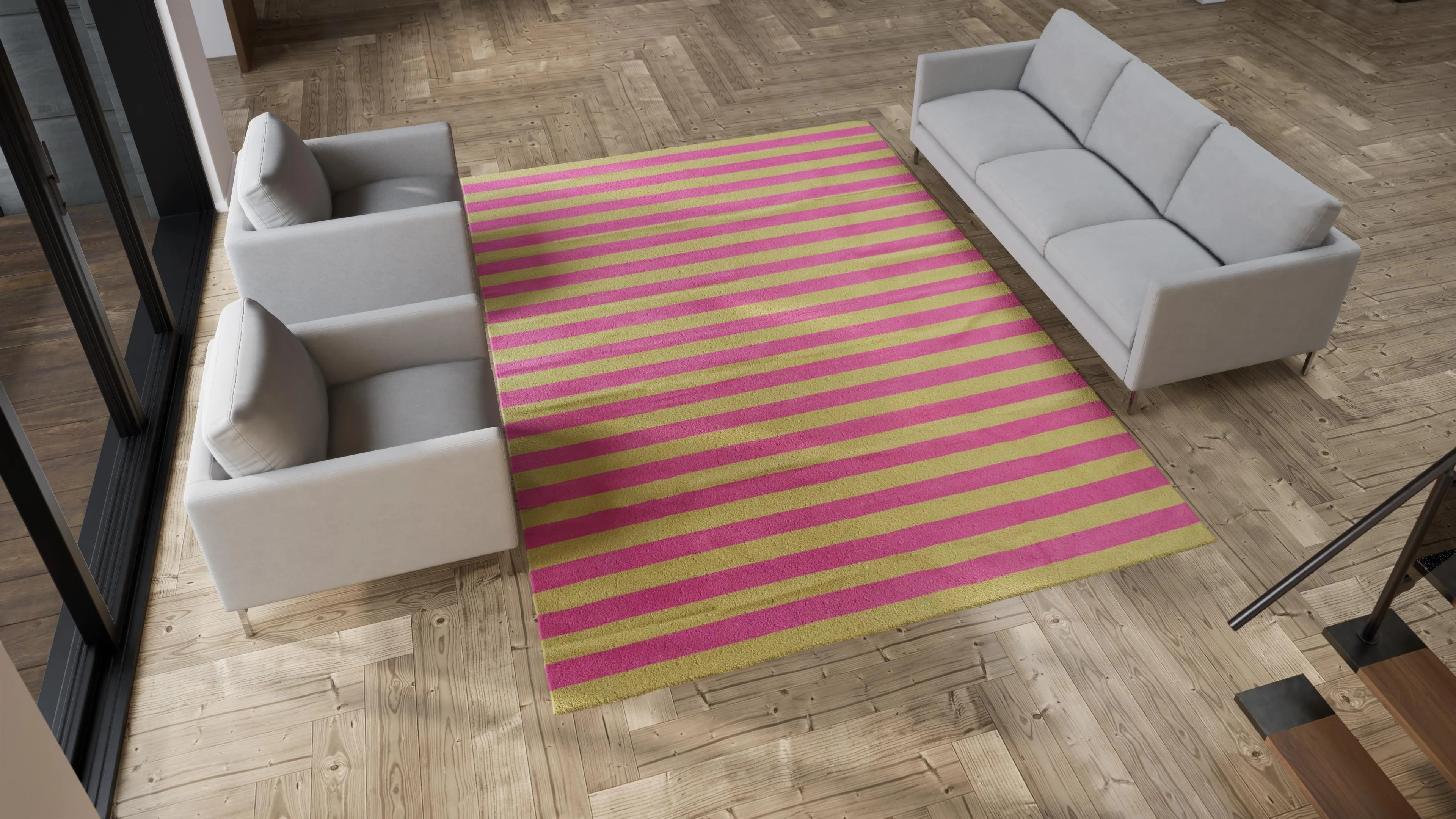 Pink Flatweave Cotton Rug - 8'1" x 11'1" - Image 7