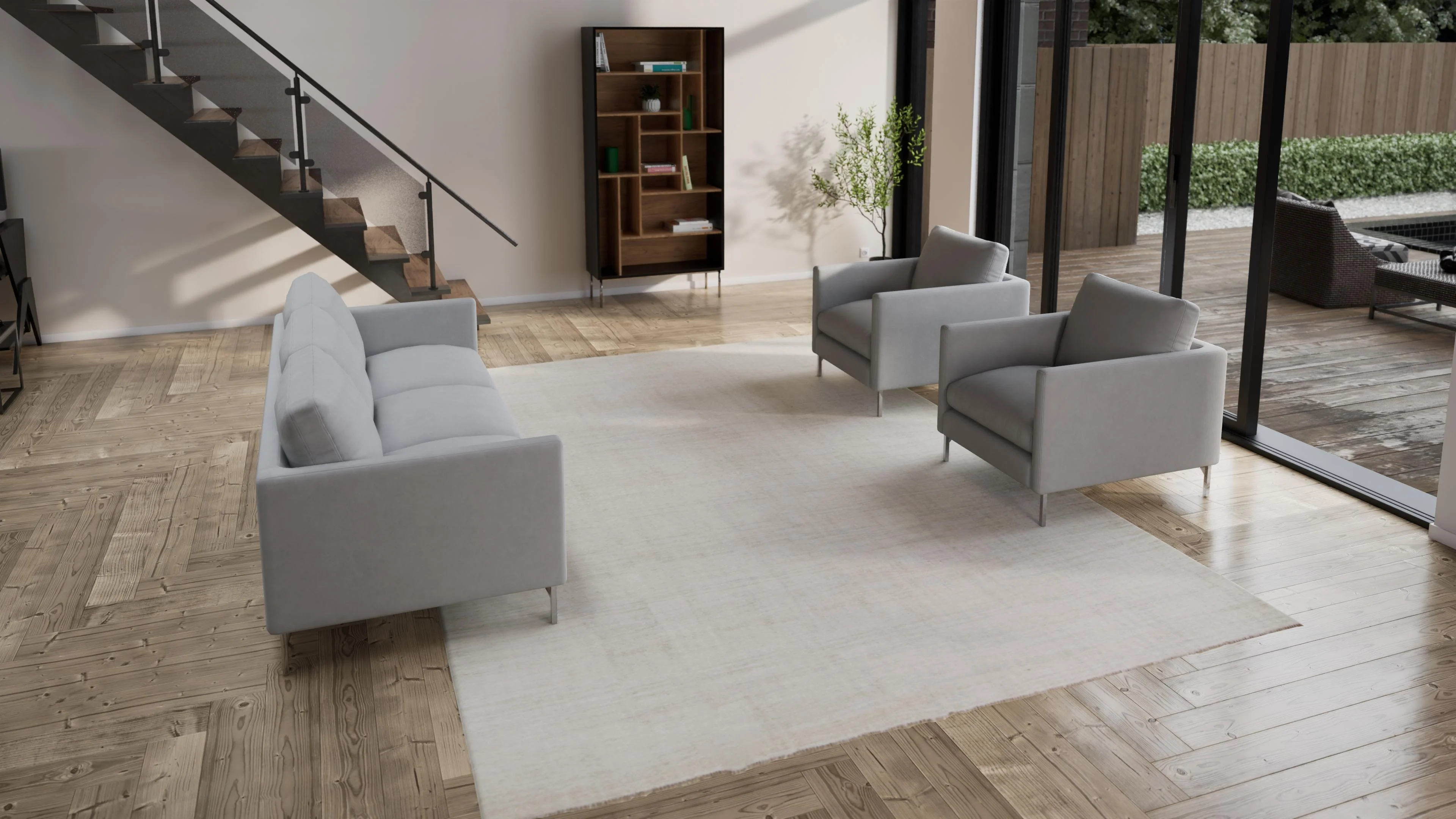 Solid White Turkish Flatweave Wool Rug - 9'4" x 13'3" - Image 3
