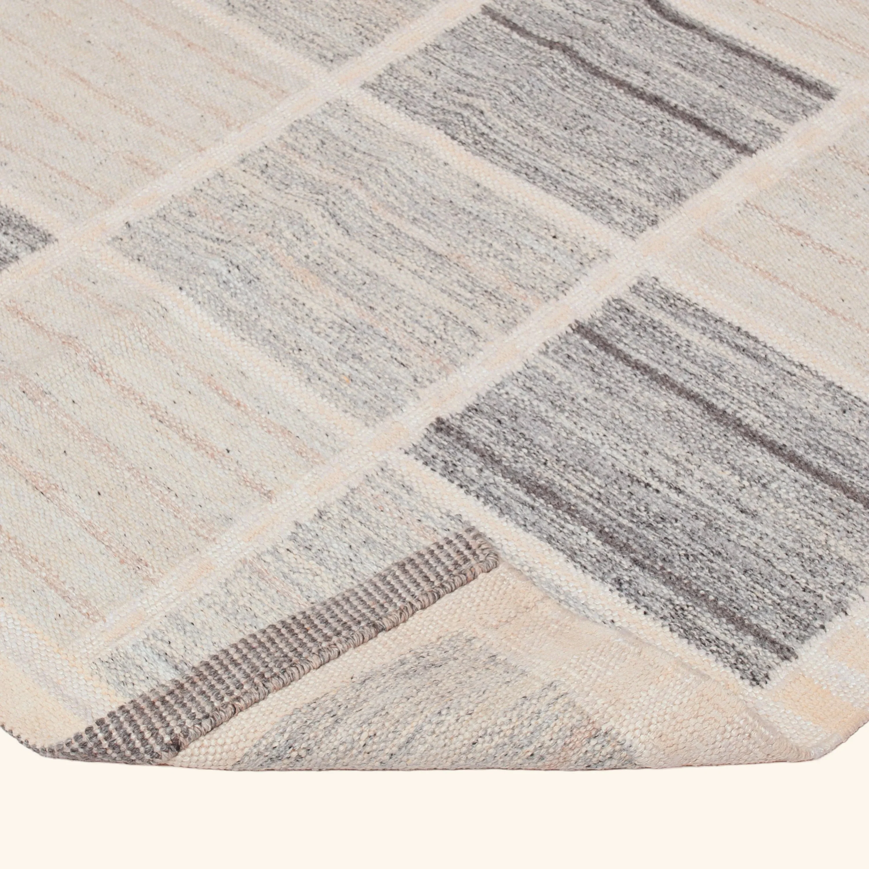 Multi Flatweave Wool Cotton Blend Rug - 10'1" x 14'2" - Image 4