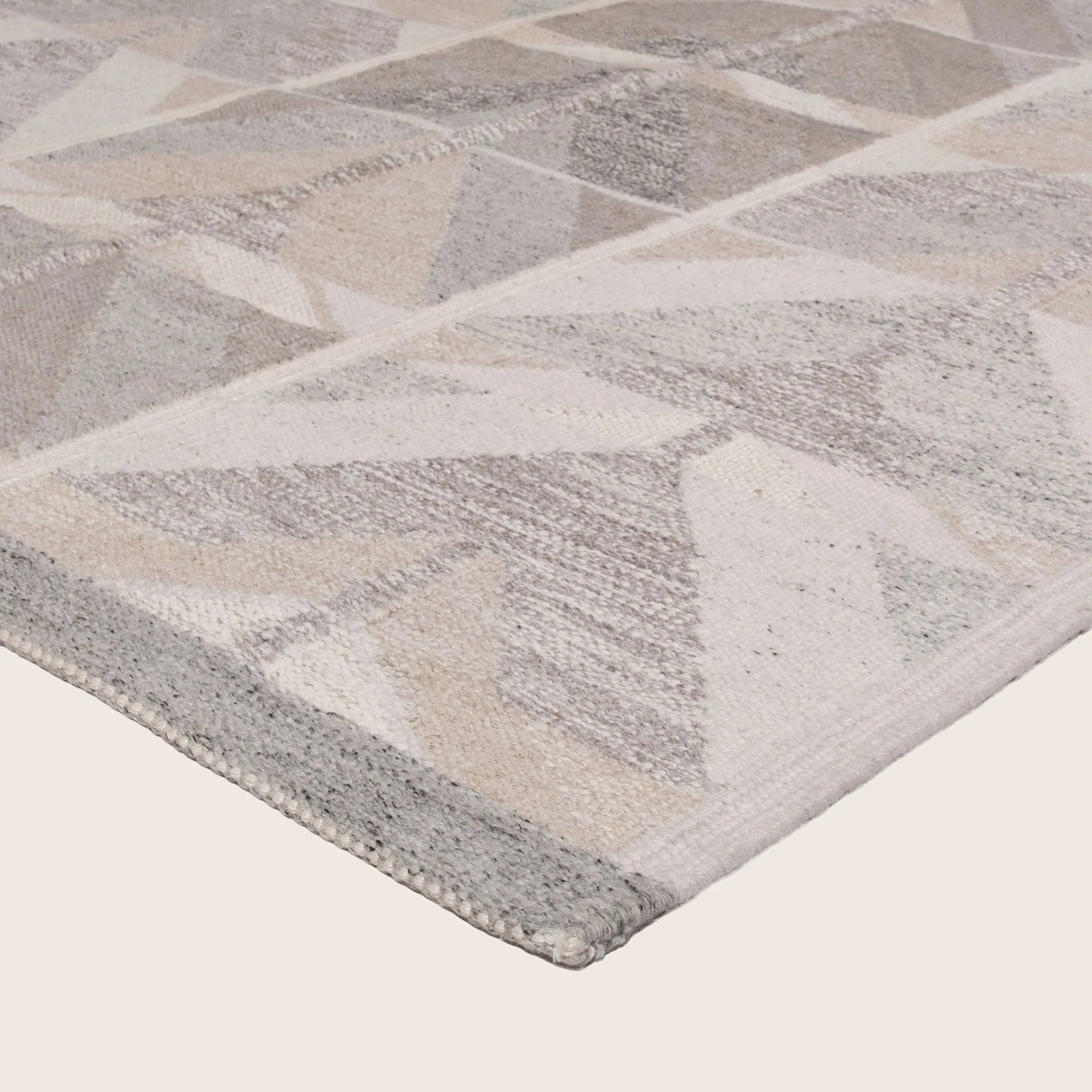 Grey Flatweave Wool Cotton Blend Rug - 5'10" x 15'7" - Image 4