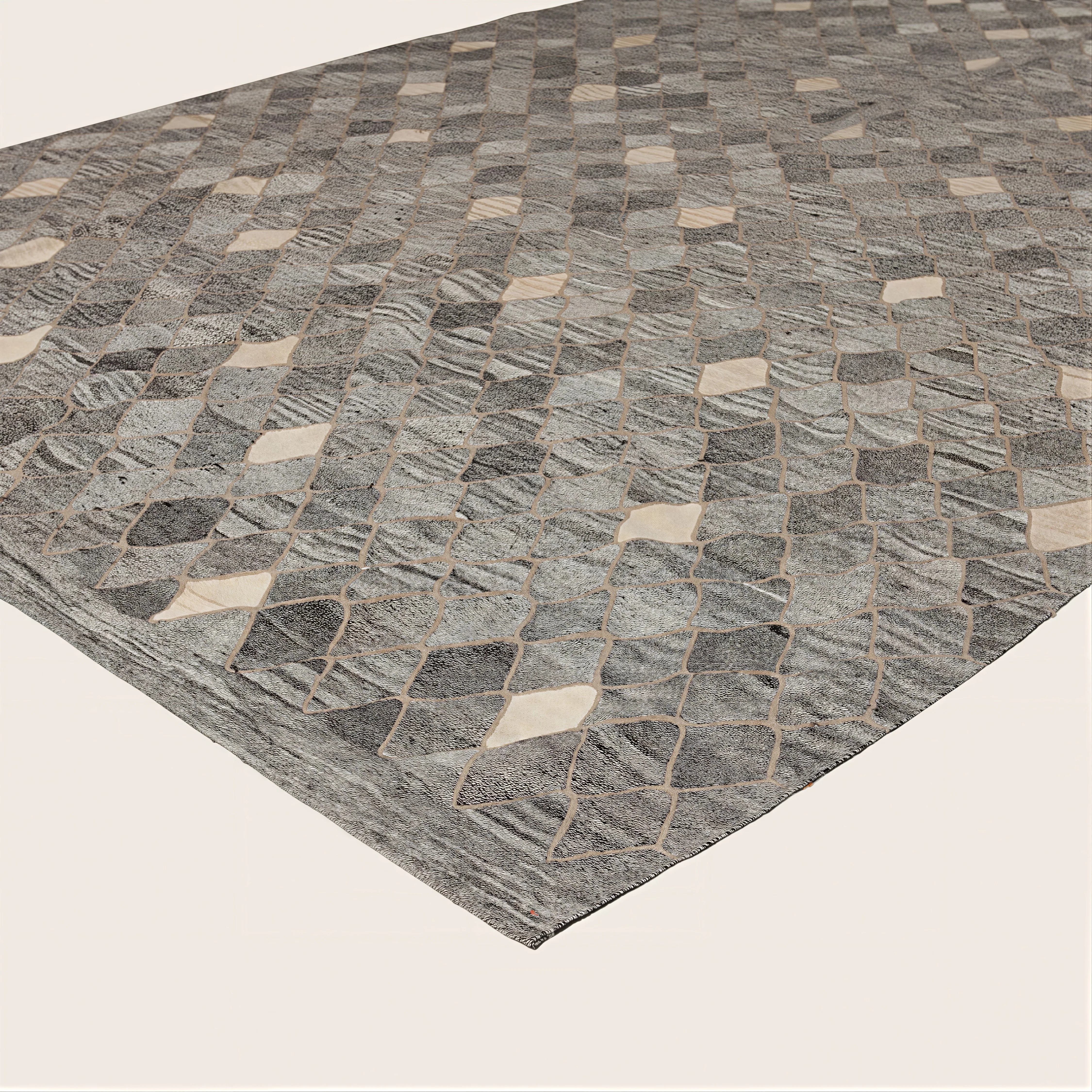 Grey Flatweave Wool Rug - 10'1" x 13'11" - Image 4