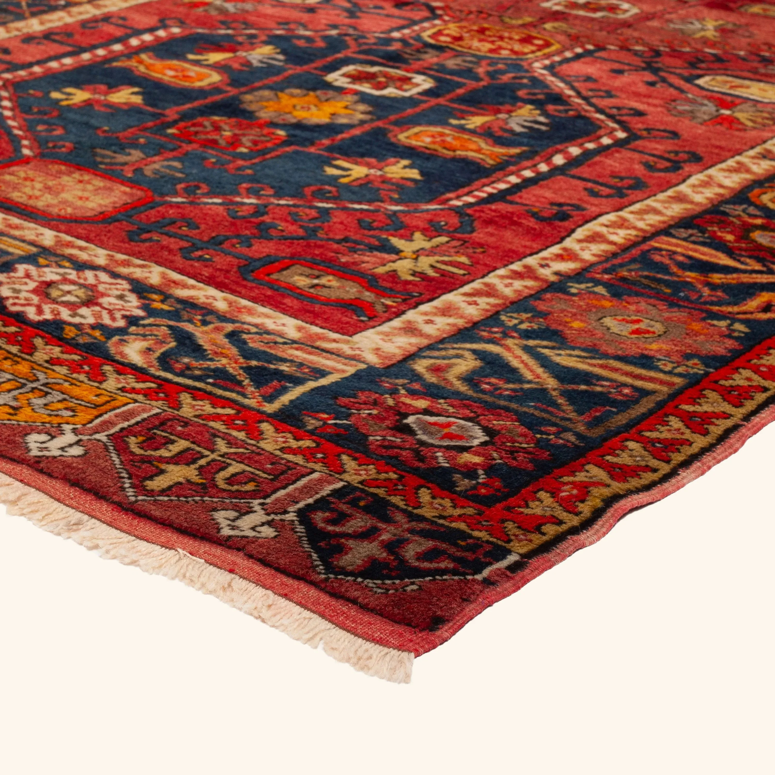 Red Vintage Traditional Wool Rug - 4'8" x 13'4" - Image 3