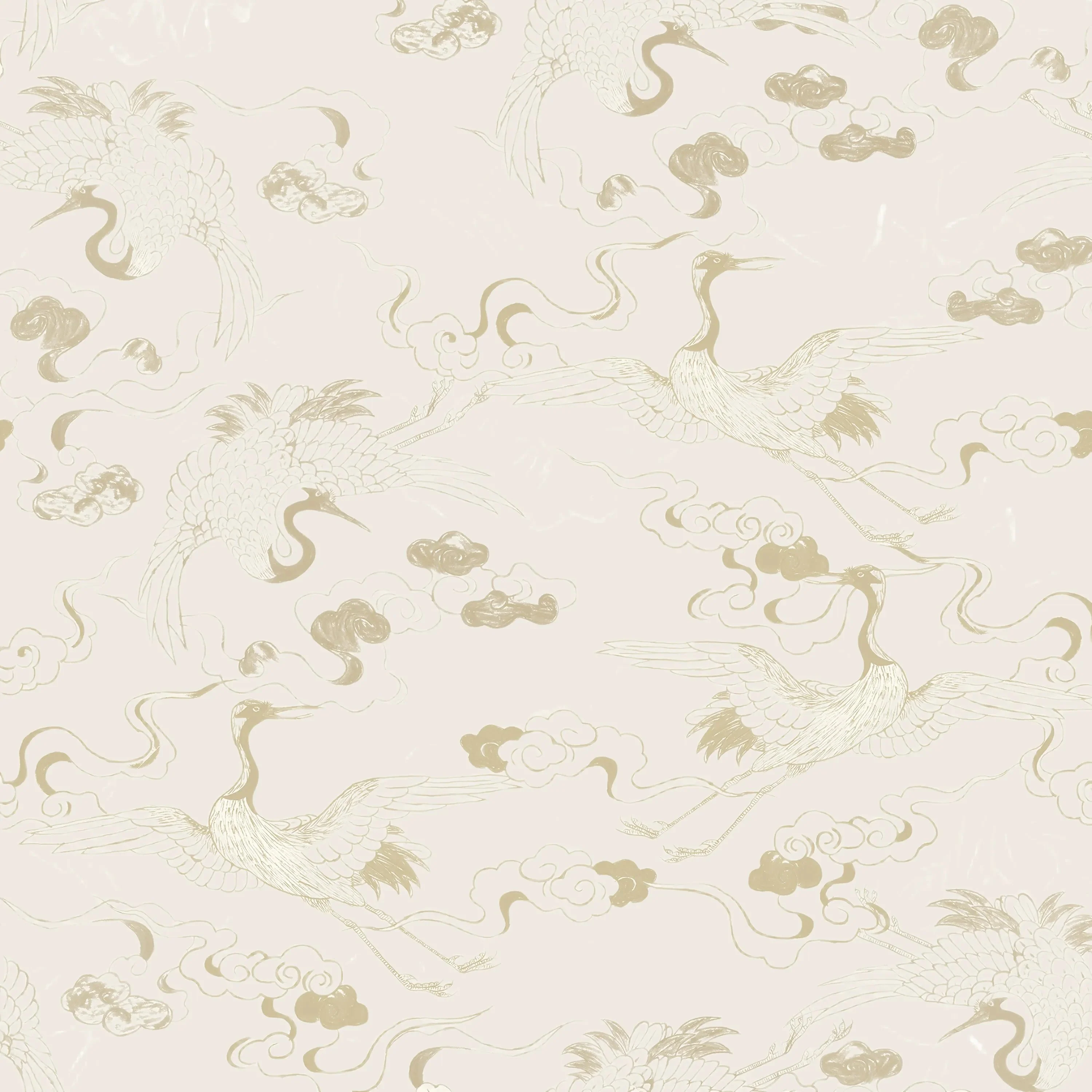 Floating Dreamy Cranes Wallpaper - Image 5
