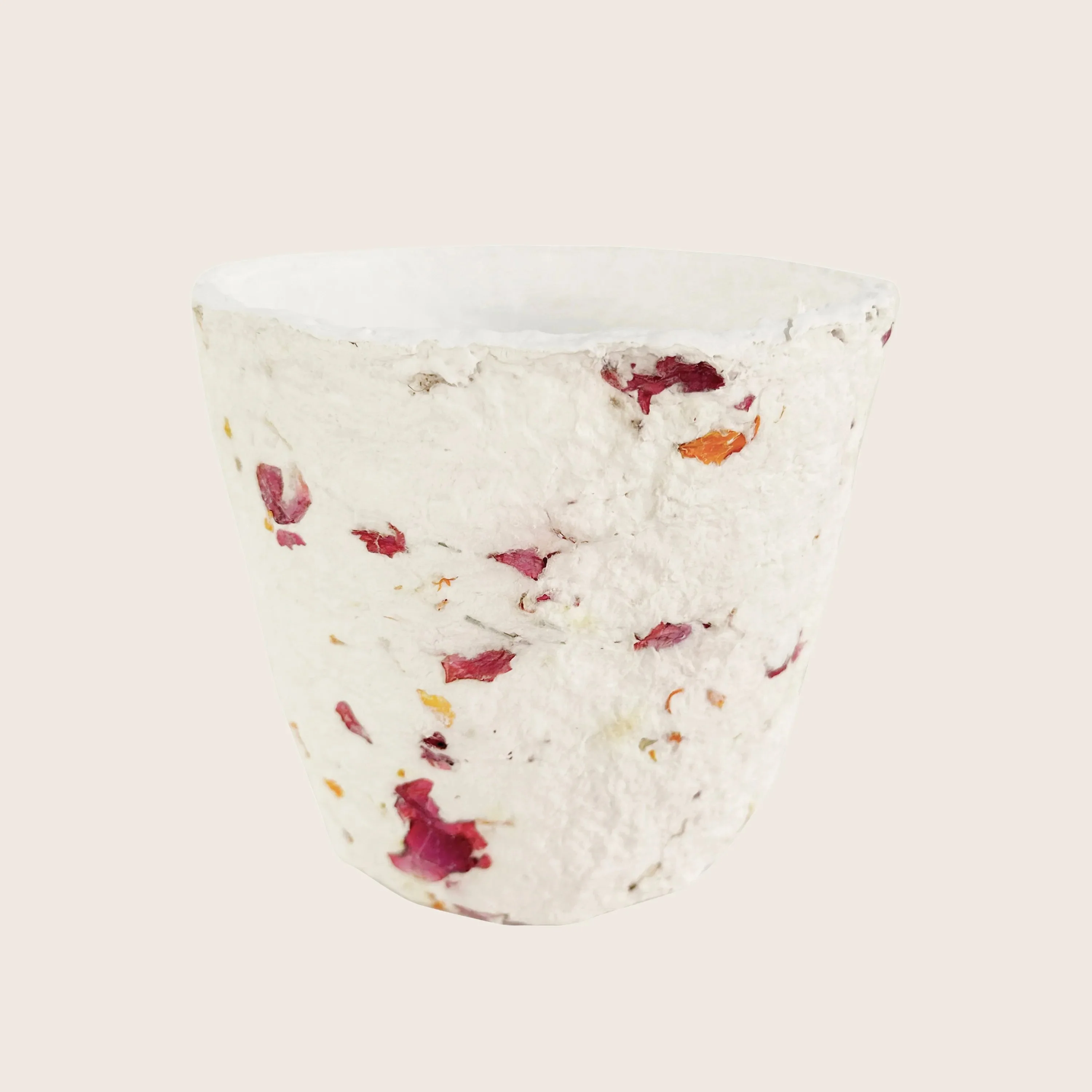 Floral Cotton Mache Planter