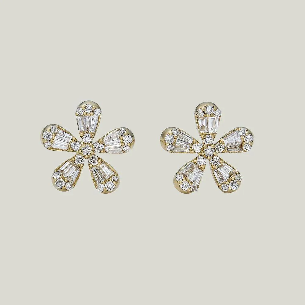 Flower Diamond Studs