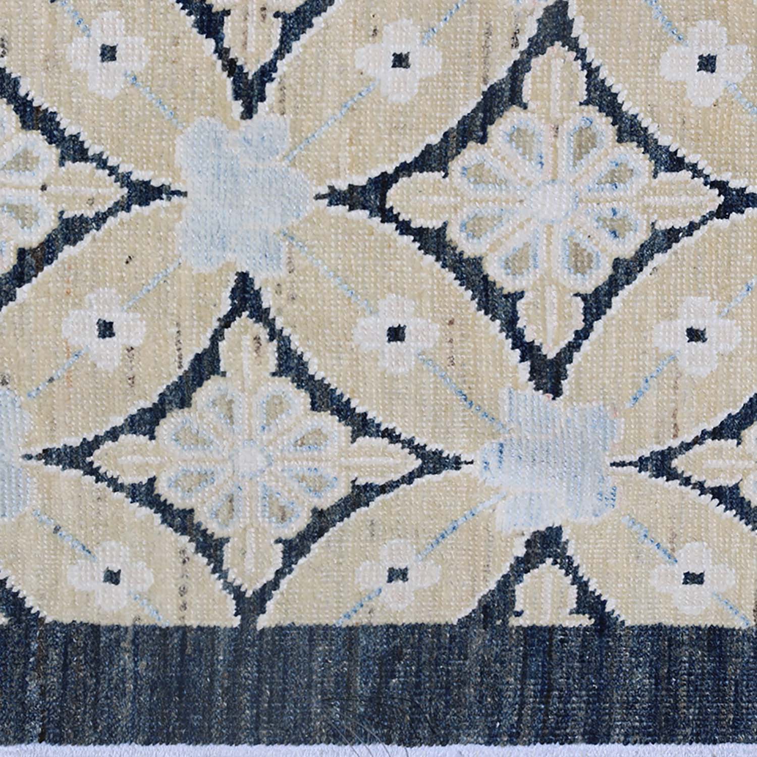 Blue Modern Wool Rug - 9'1" x 12' - Image 2