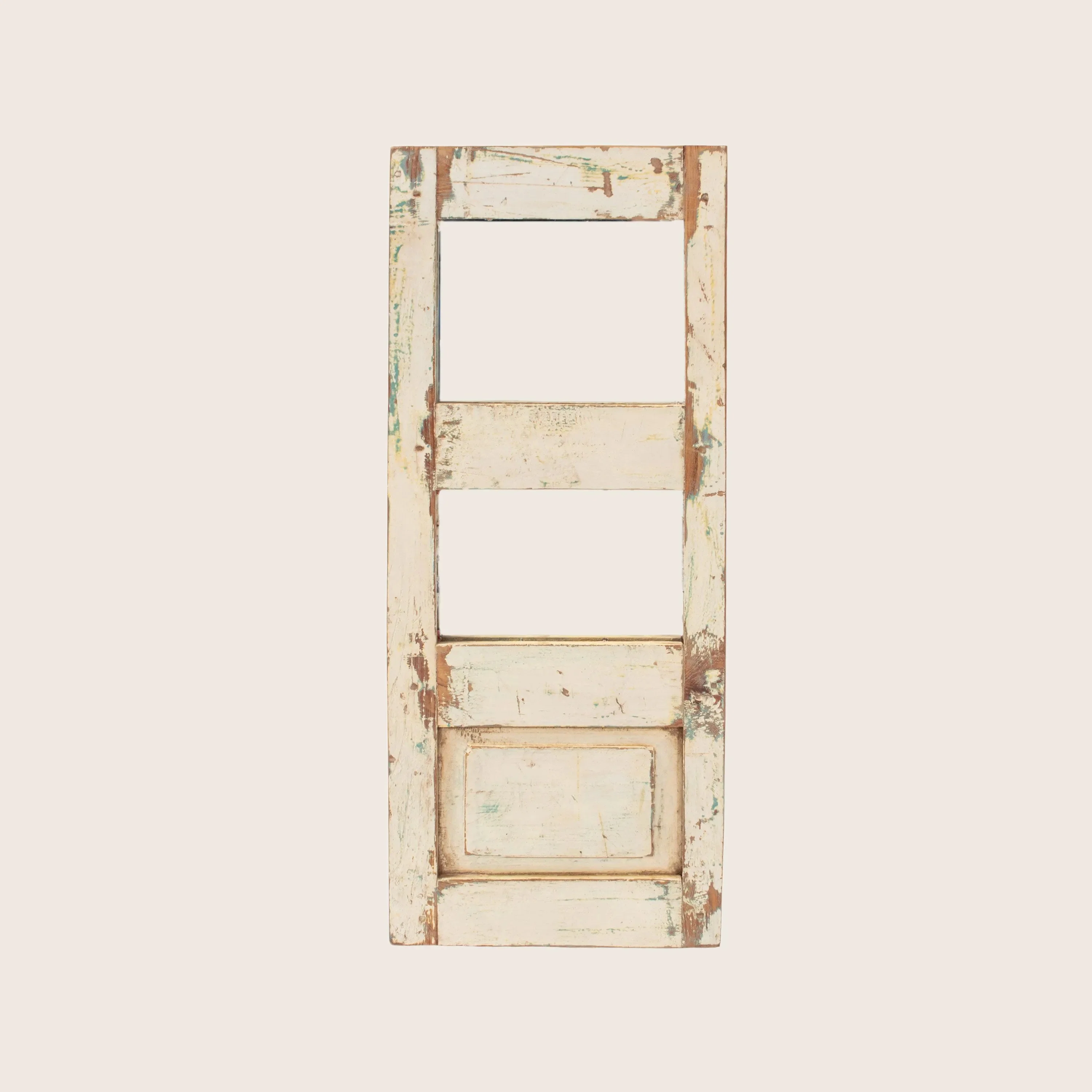 Vintage White Shutter Panel Mirror