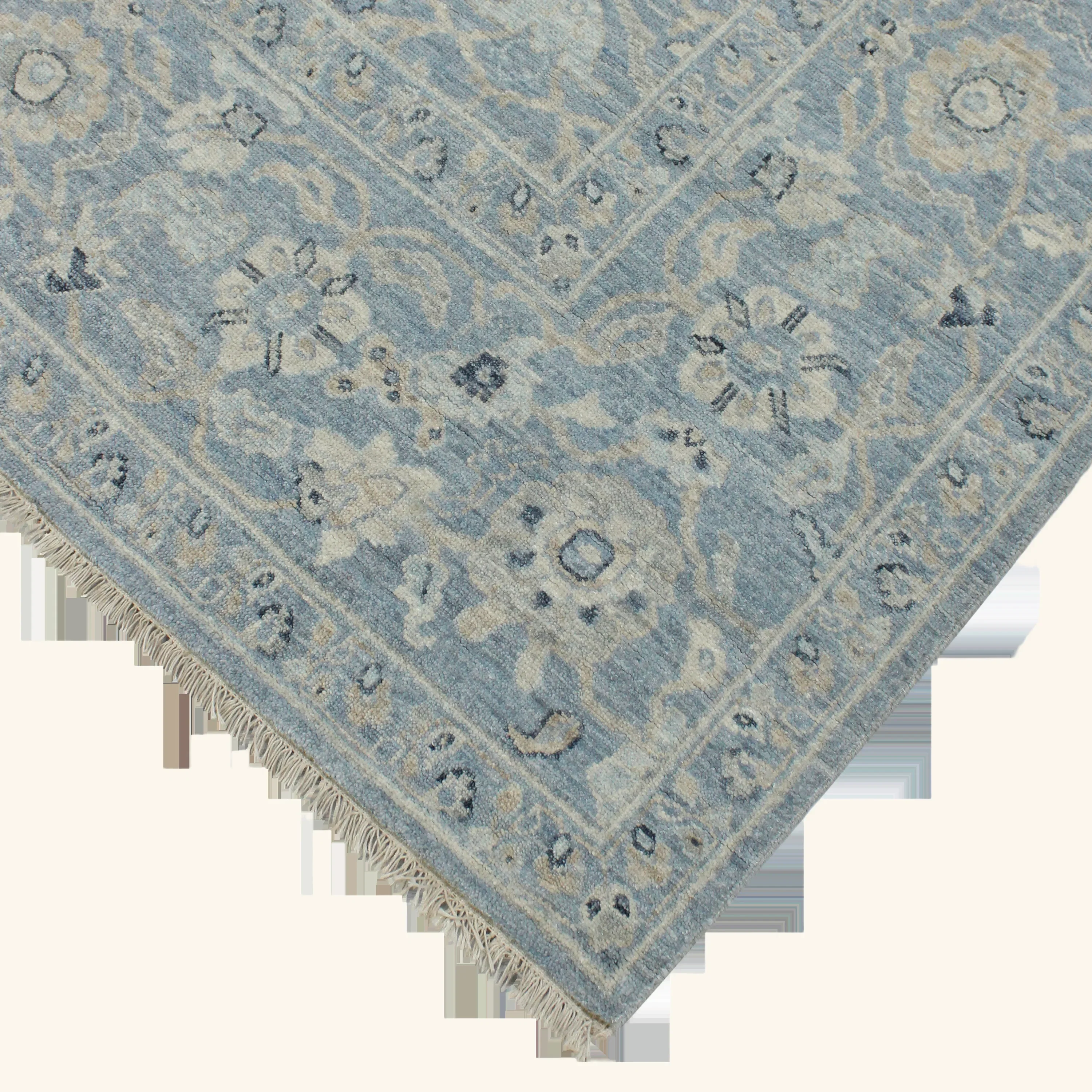 Blue Transitional Wool Rug - 8' x 10' - Image 5