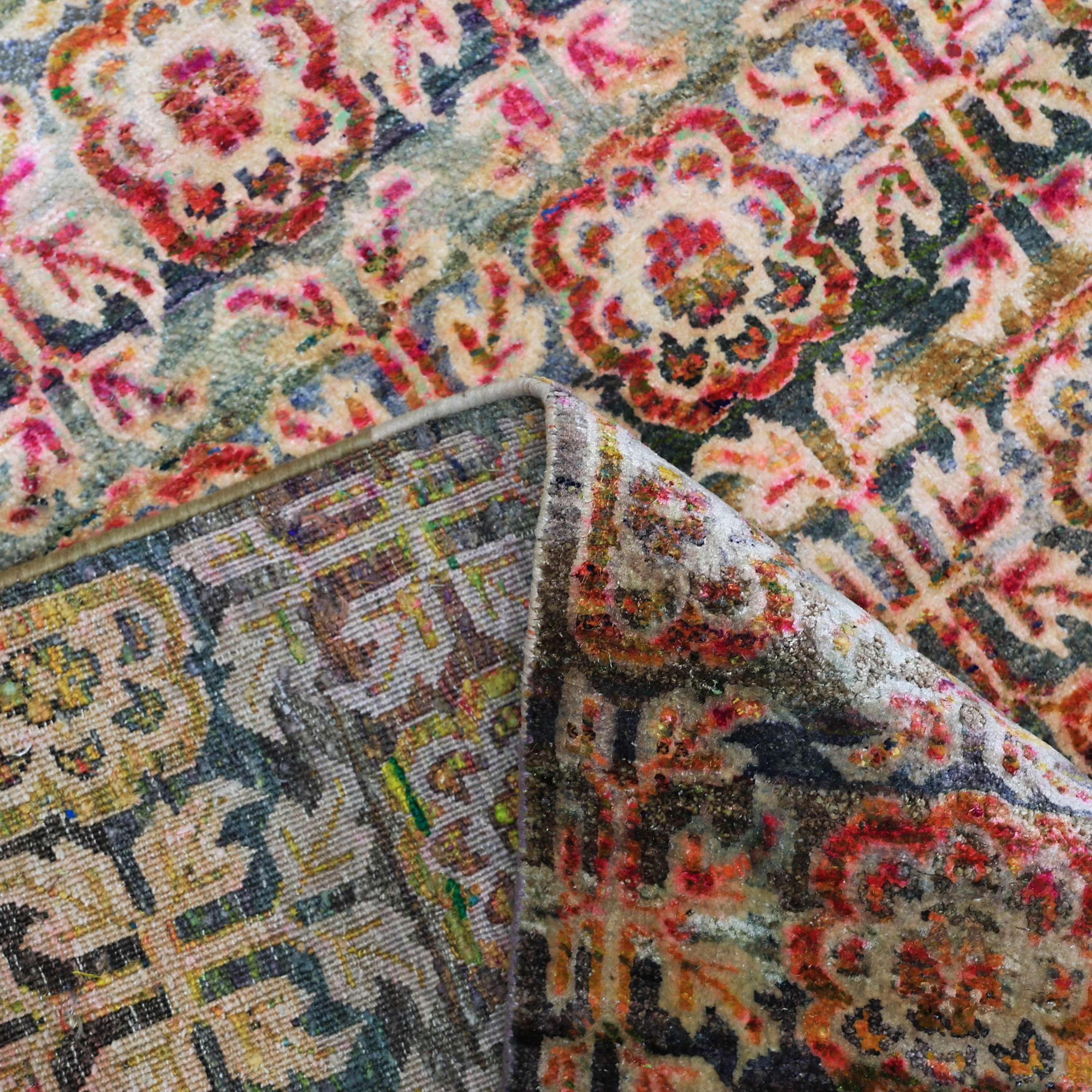 Pink Alchemy Contemporary Silk Runner - 3' x 17'11" - Image 8
