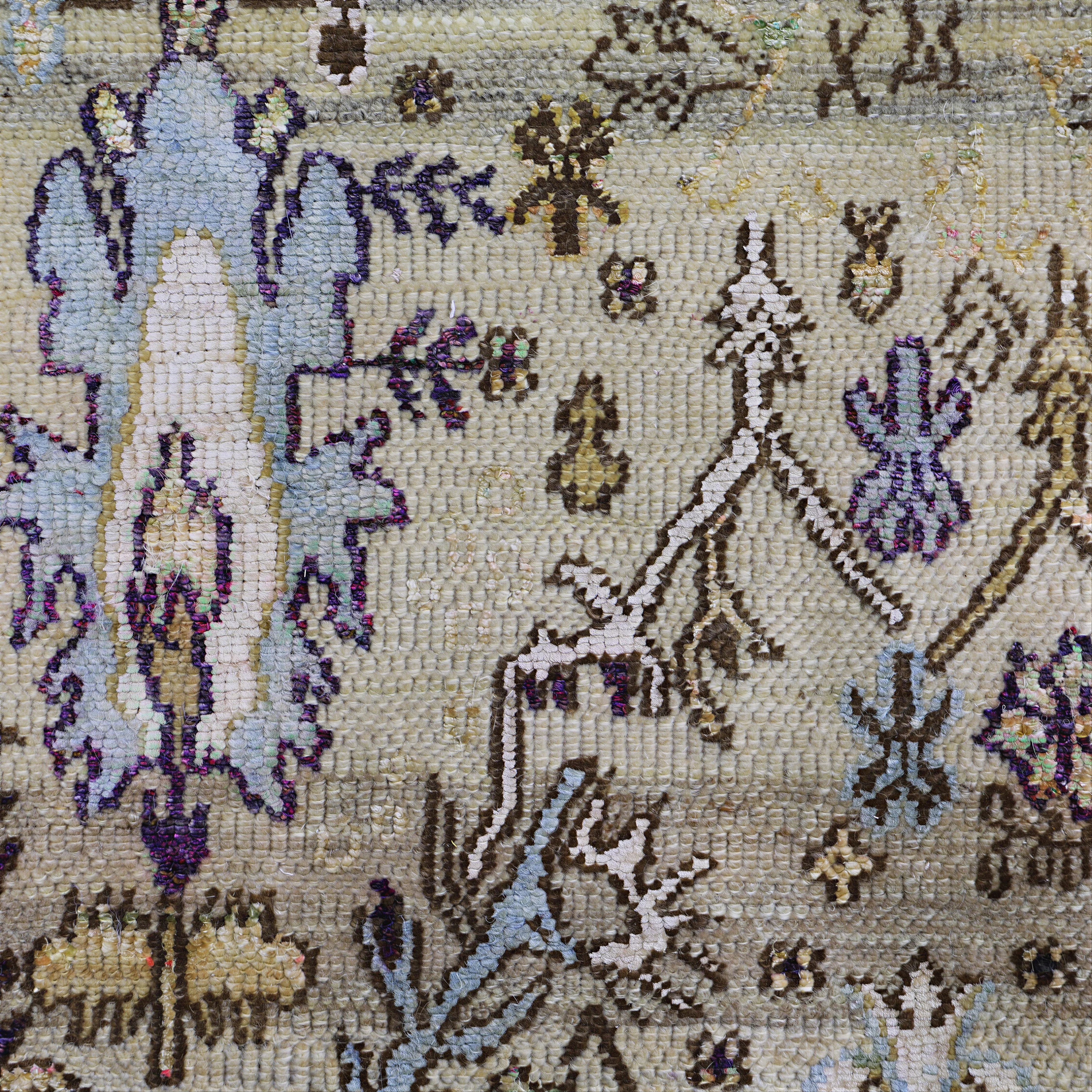 Gold Alchemy Traditional Silk Wool Blend Rug - 7'7" x 9'5" - Image 4