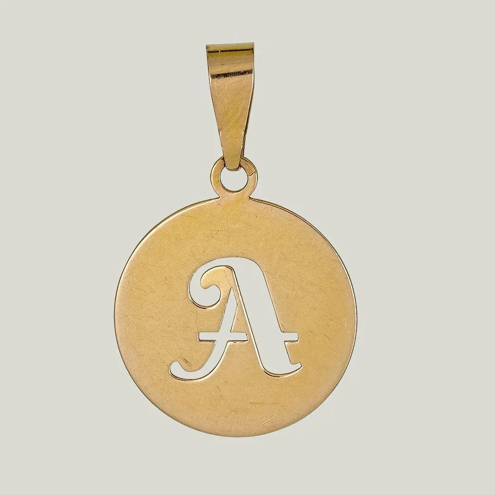 Gold Cut-Out 'A' Charm