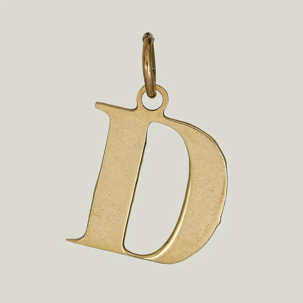 Gold 'D' Charm