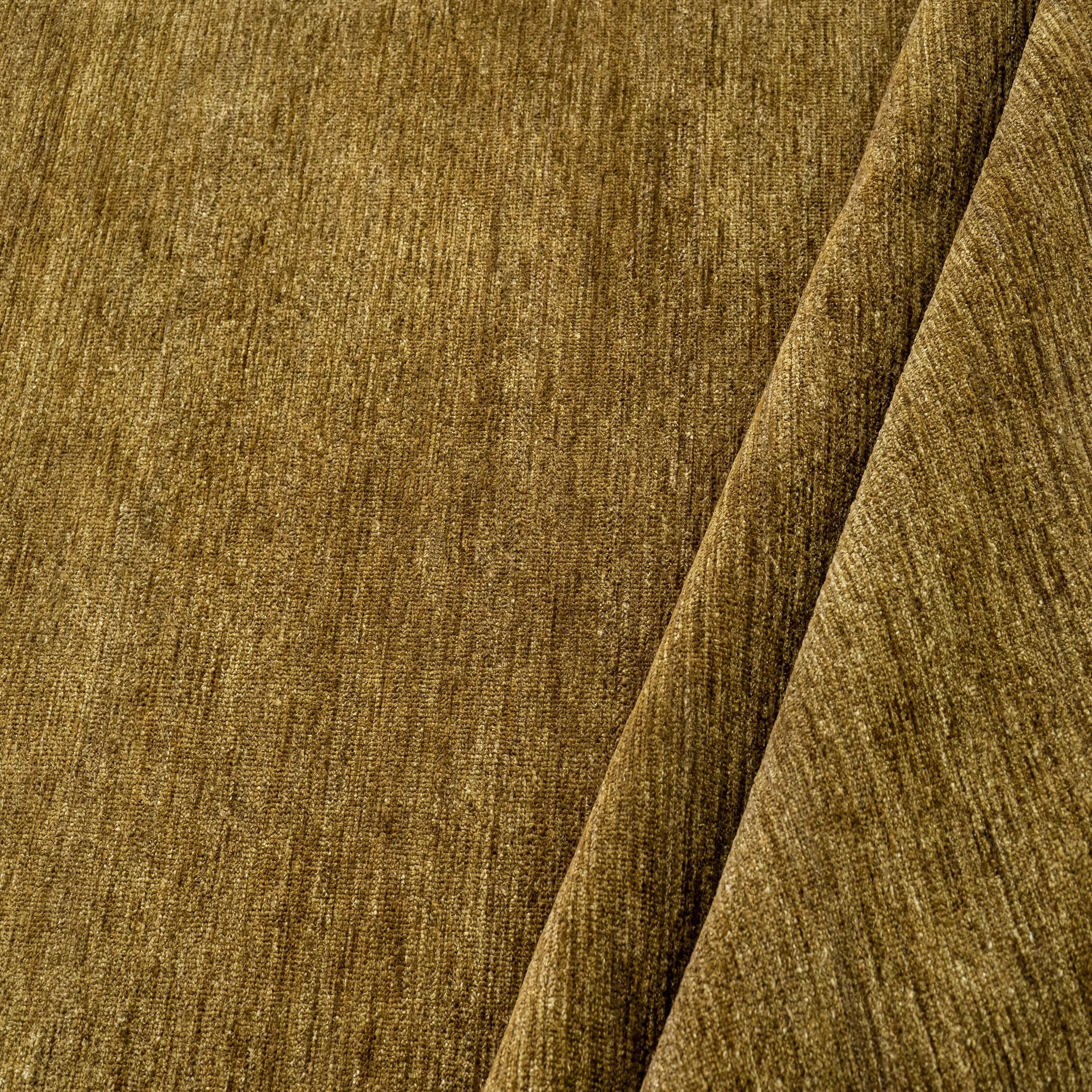 Gold Texture Wool Silk Blend Rug - 6' x 9' - Image 7