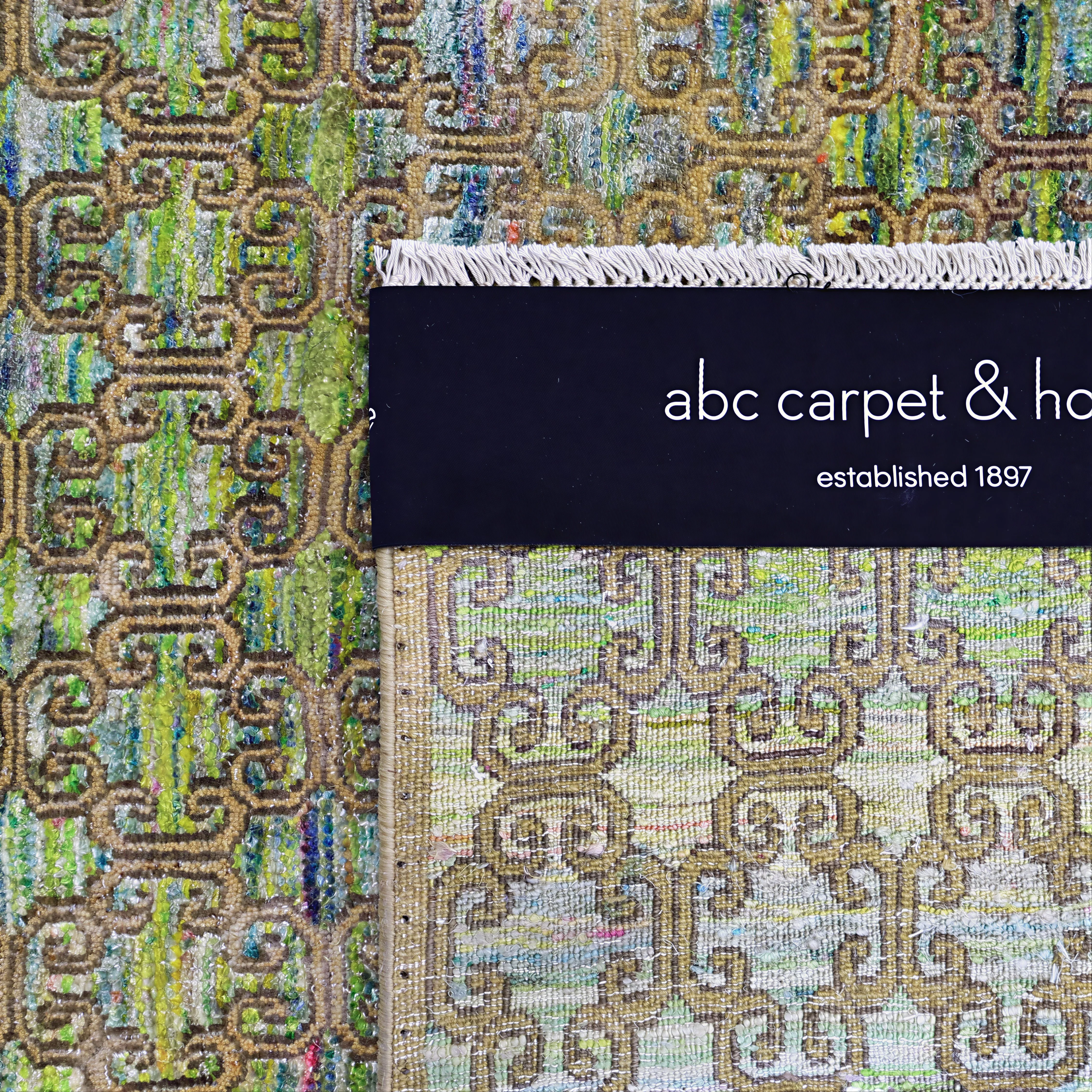 Green Alchemy Contemporary Silk Wool Blend Rug - 11'9" x 16'2" - Image 6