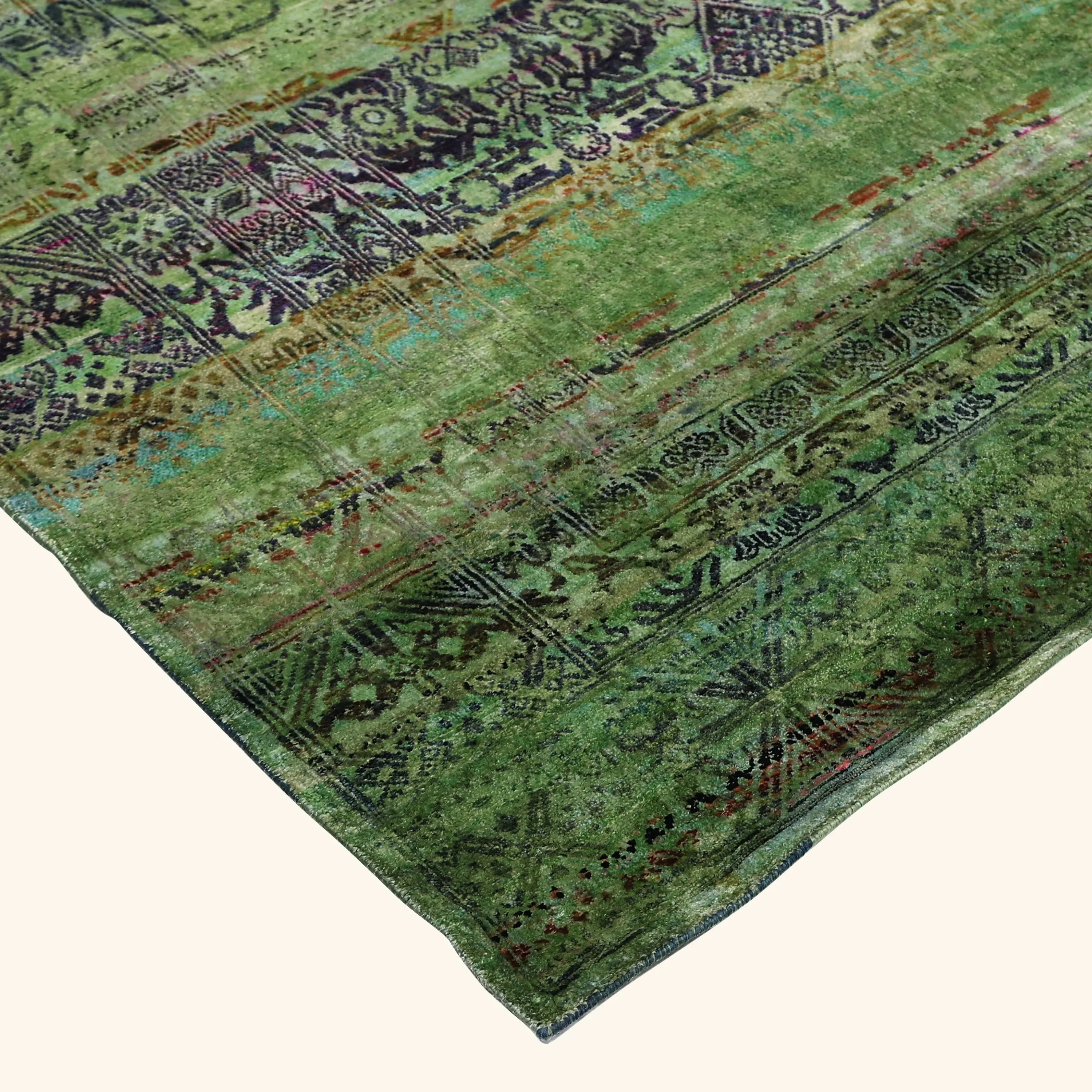 Green Alchemy Traditional Silk Rug - 8'11" x 11'10" - Image 2
