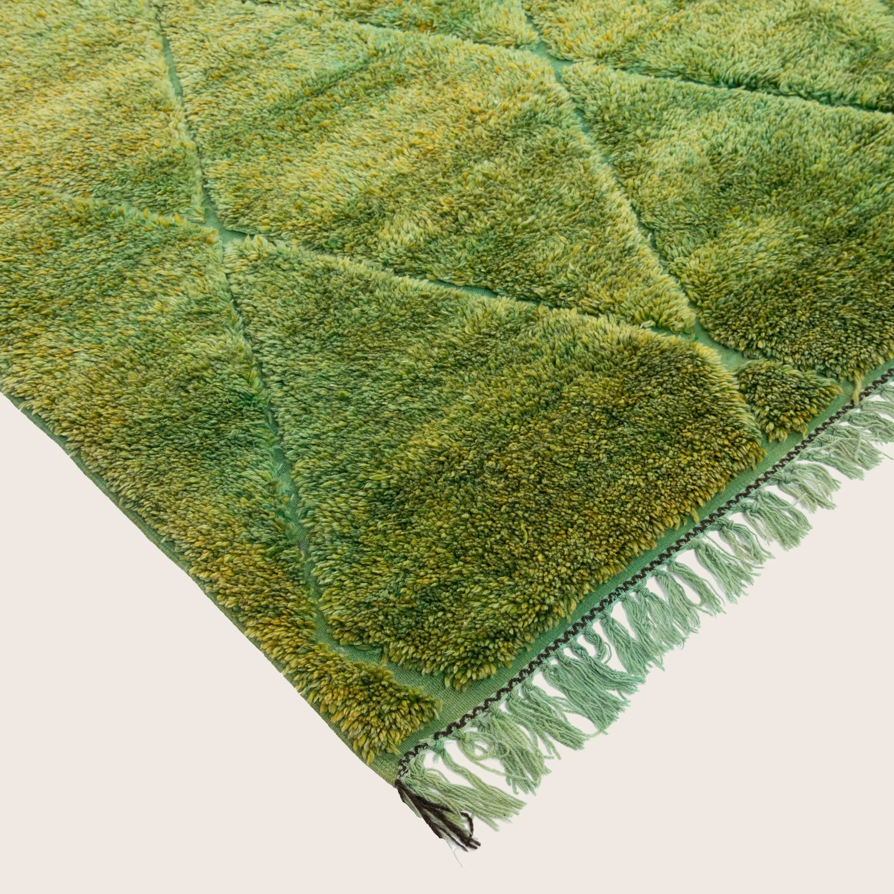 Green Casablanca Moroccan Wool Rug - 9' x 12'10" - Image 3