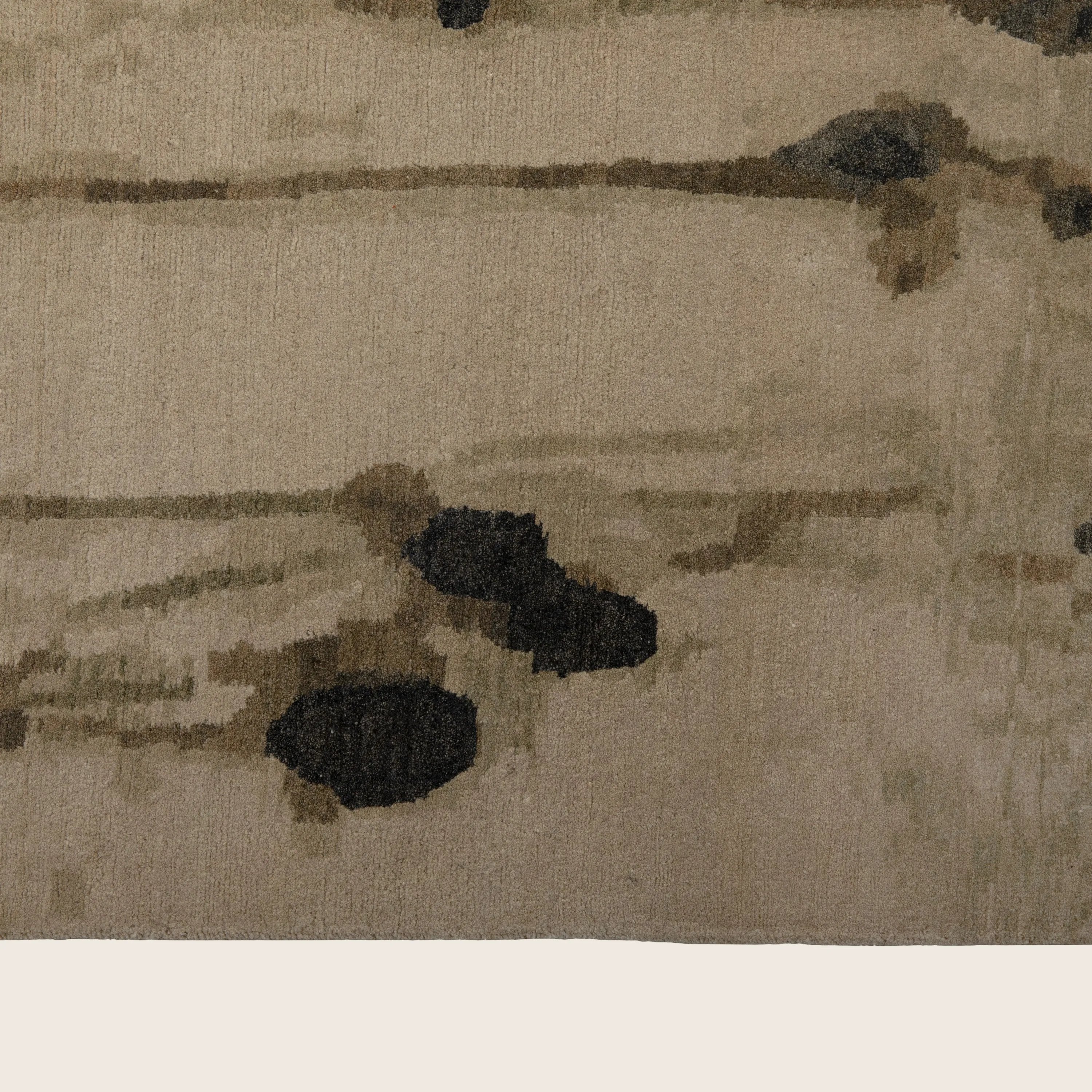 Green Aurora Contemporary Wool Silk Blend Rug - 10' x 14' - Image 5