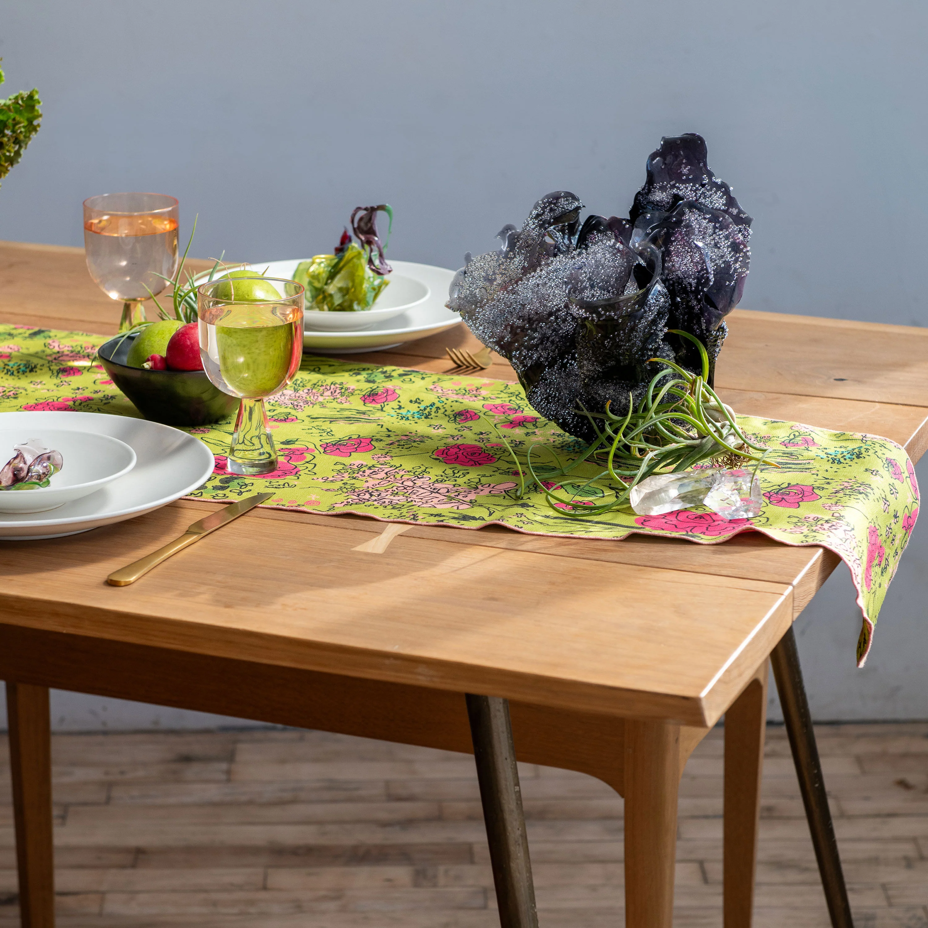 Green Doodle Table Runner - Image 2