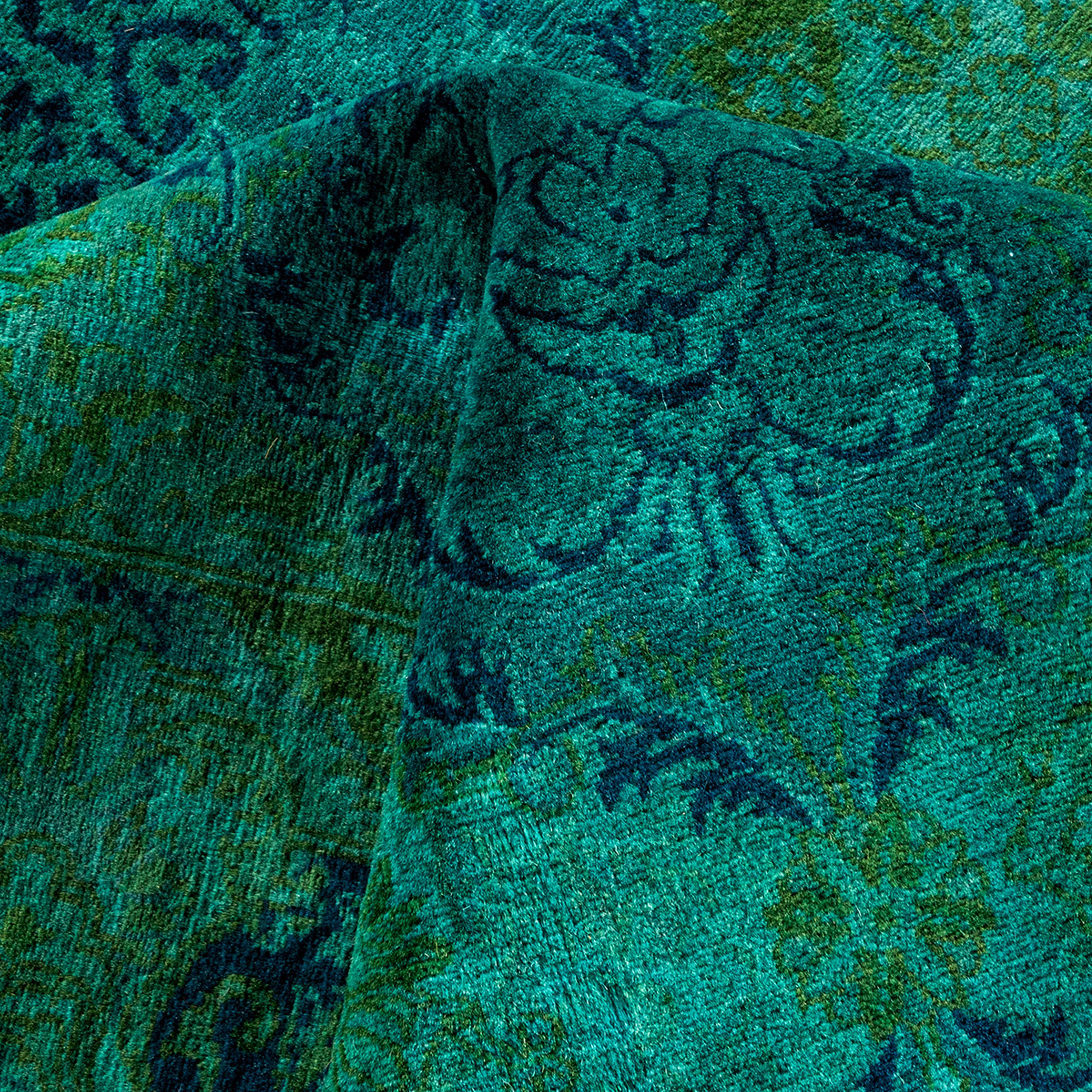 Green Samsara Wool Rug - 6'1" x 8'3" - Image 7