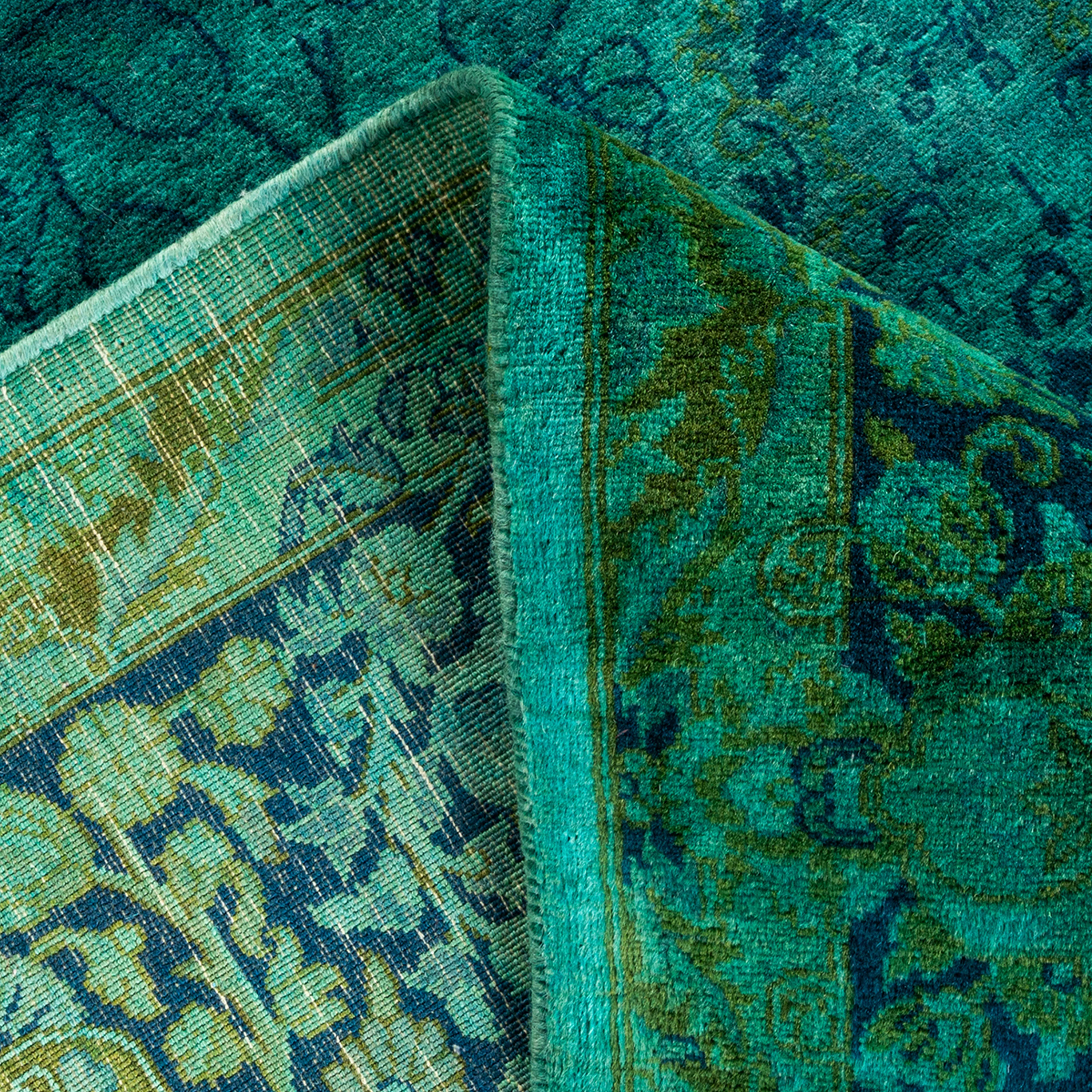 Green Samsara Wool Rug - 6'1" x 8'3" - Image 8