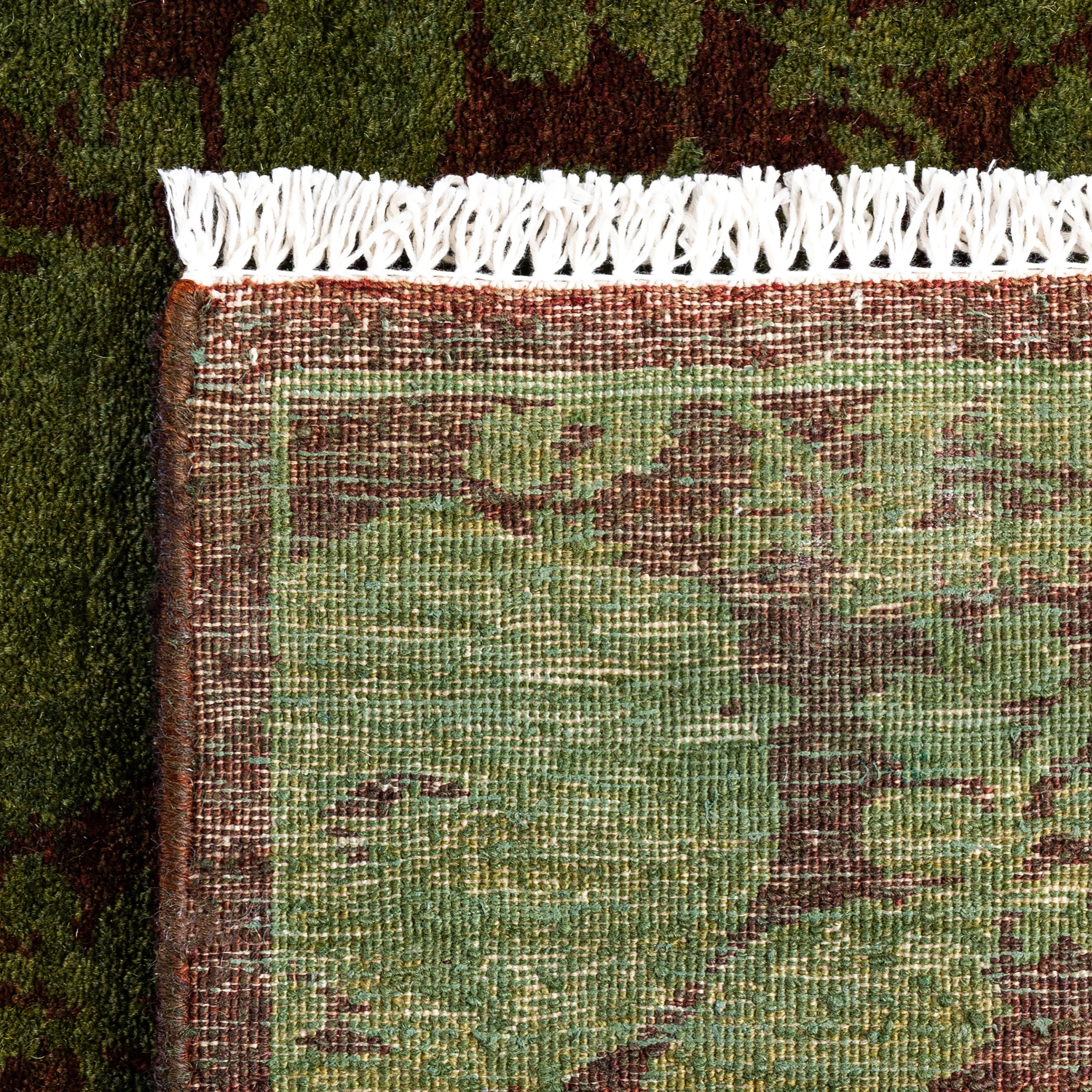 Green Samsara Wool Runner - 2'6" x 11'6" - Image 5