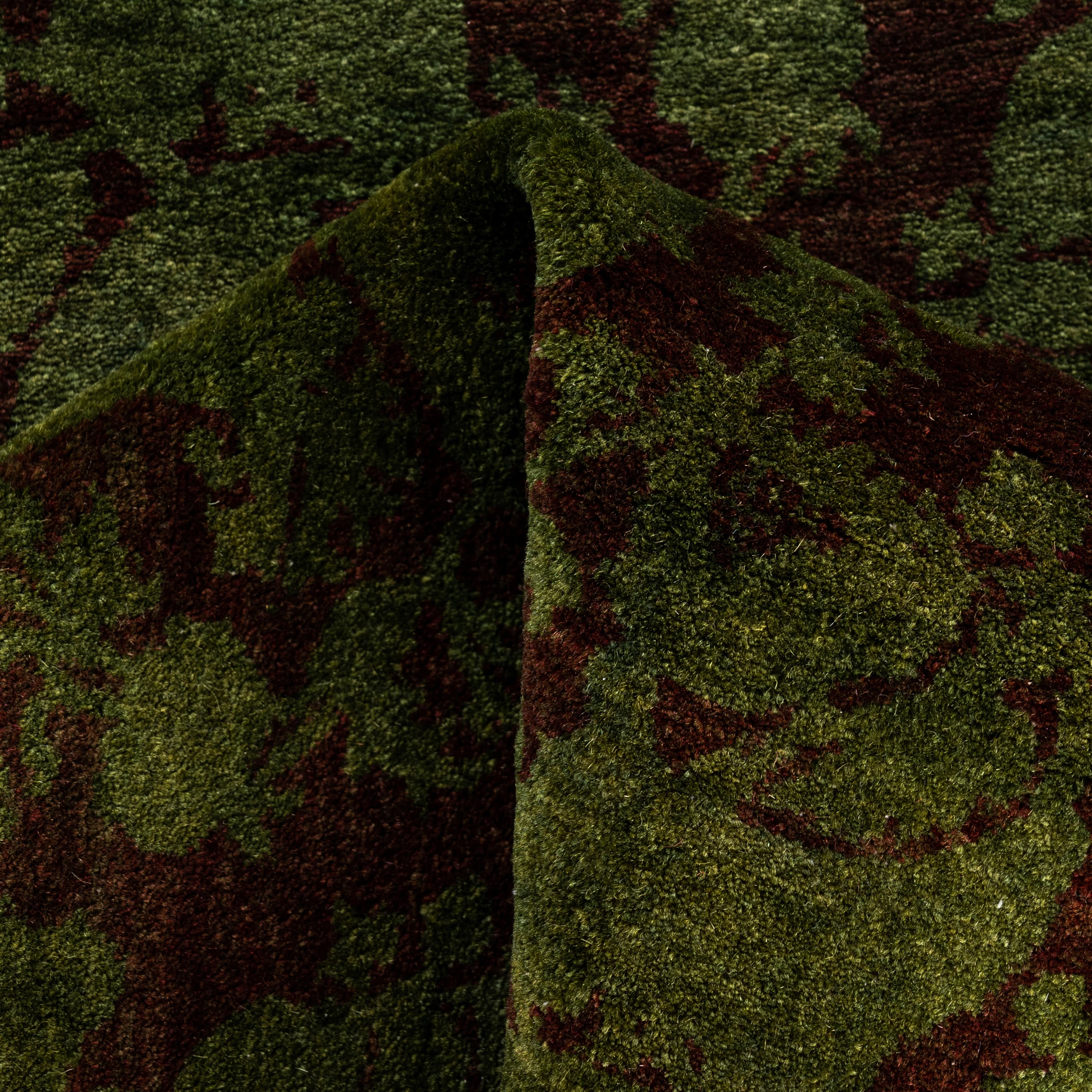 Green Samsara Wool Runner - 2'6" x 11'6" - Image 7