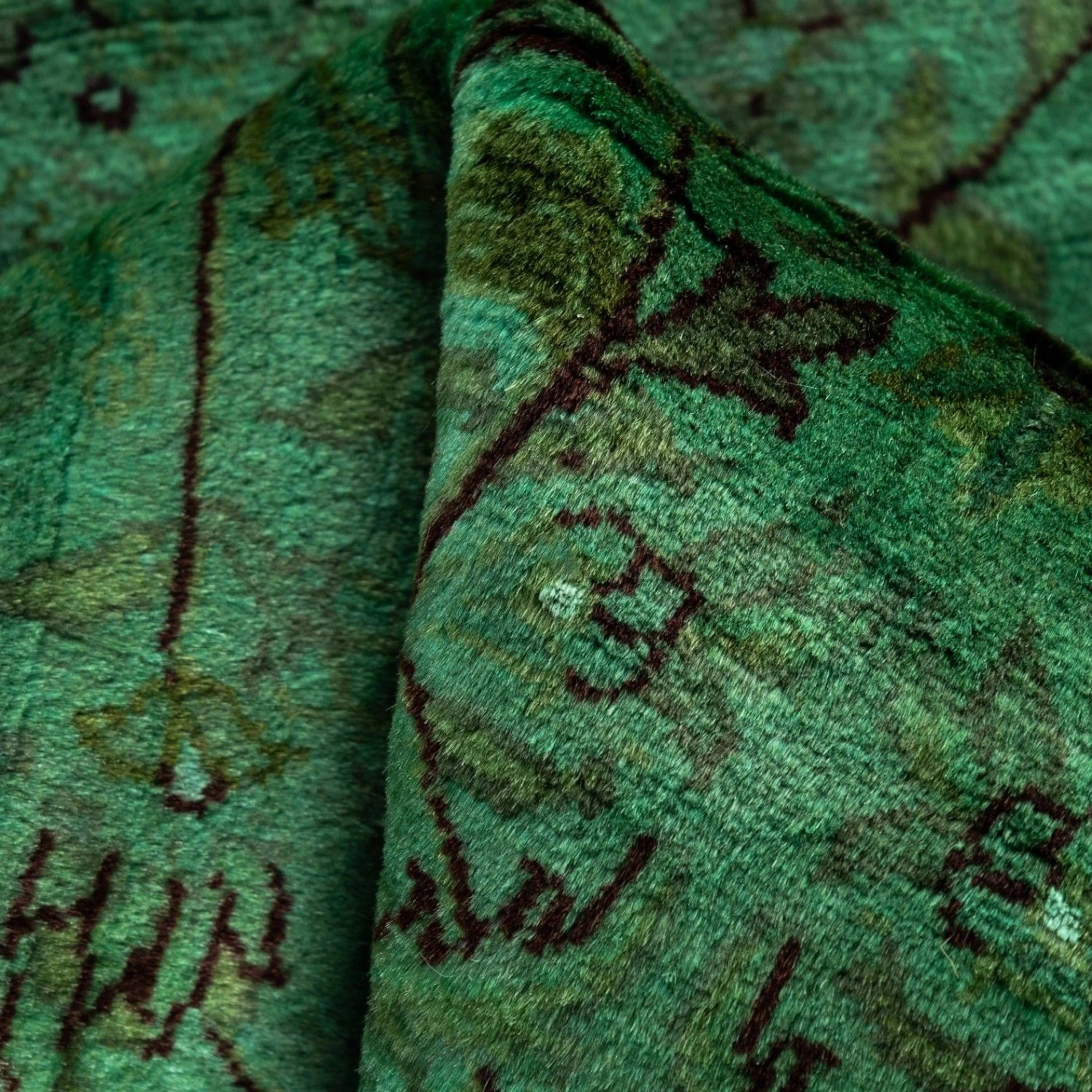 Green Samsara Wool Runner - 2'6" x 10'1" - Image 3