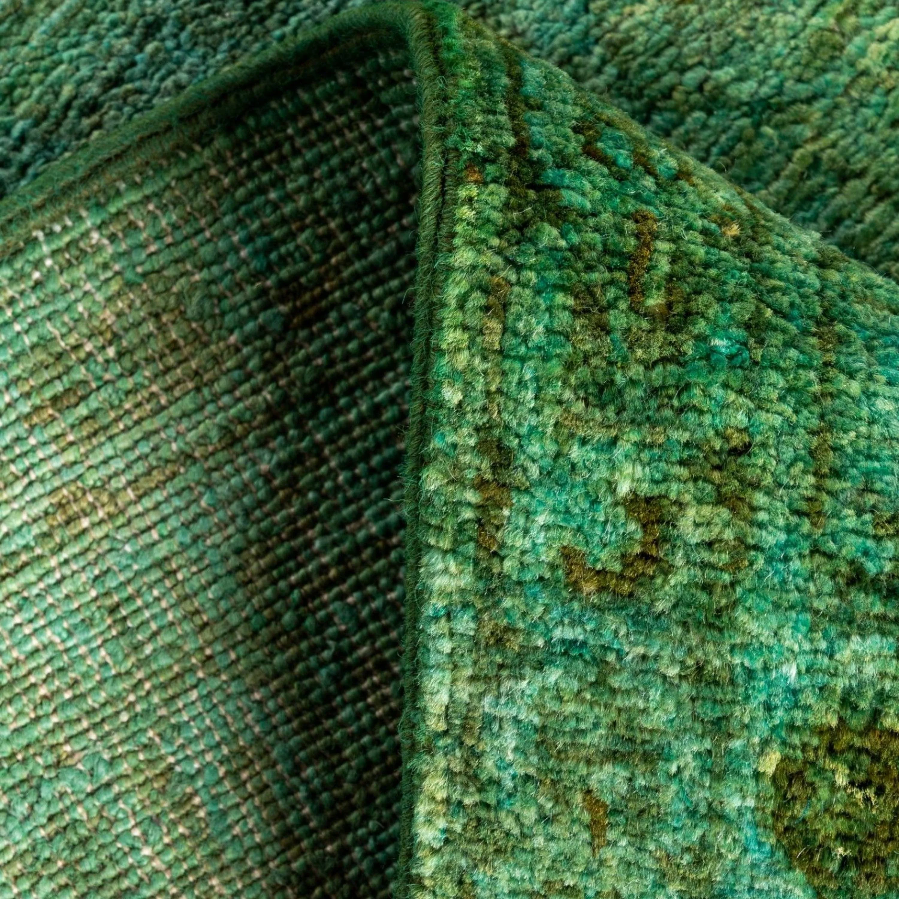 Green Samsara Wool Runner - 3'1" x 15'10" - Image 4