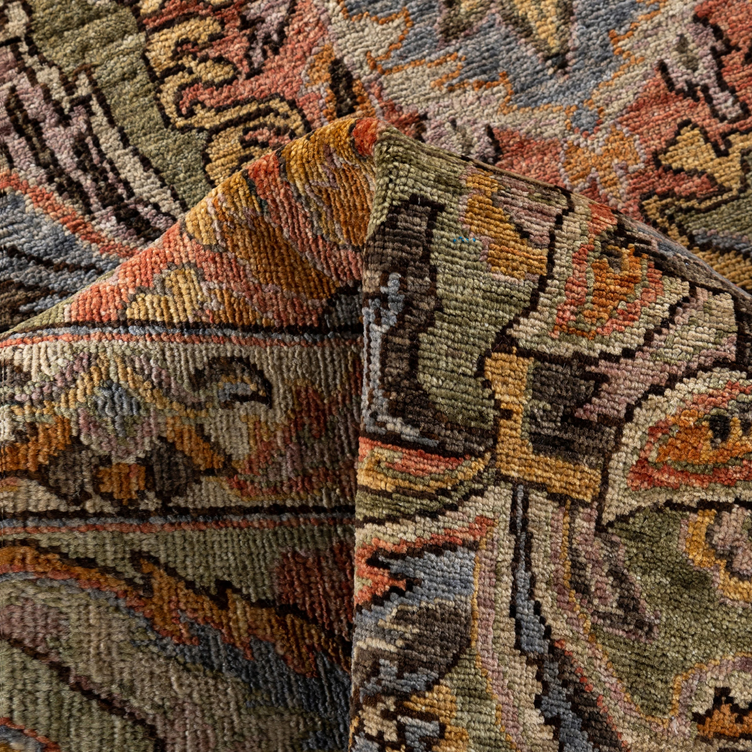 Green Soluna Traditional Wool Rug - 9'2" x 11'10" - Image 7