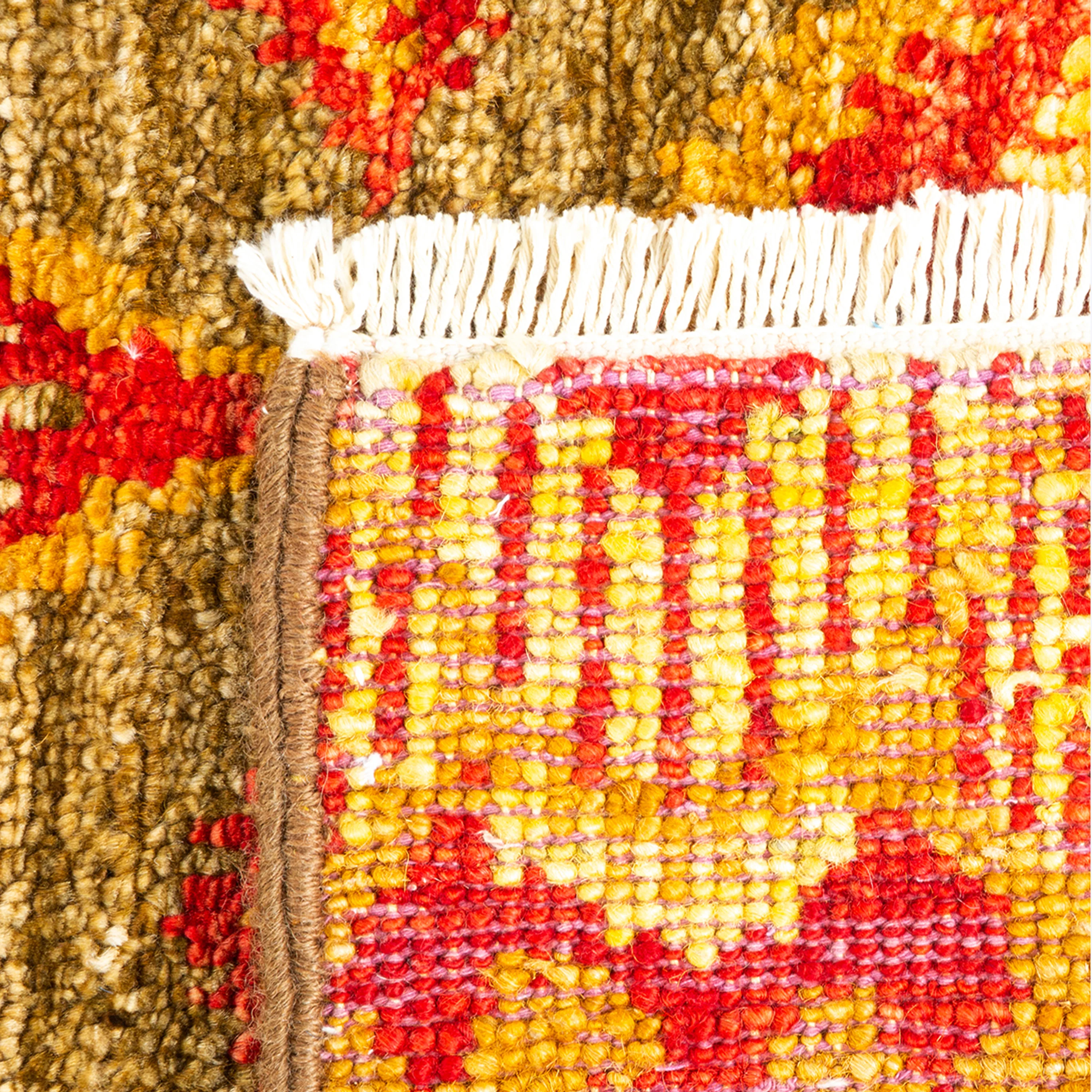Orange Traditional Wool Runner - 2' 6" x 12' 4" - Image 6